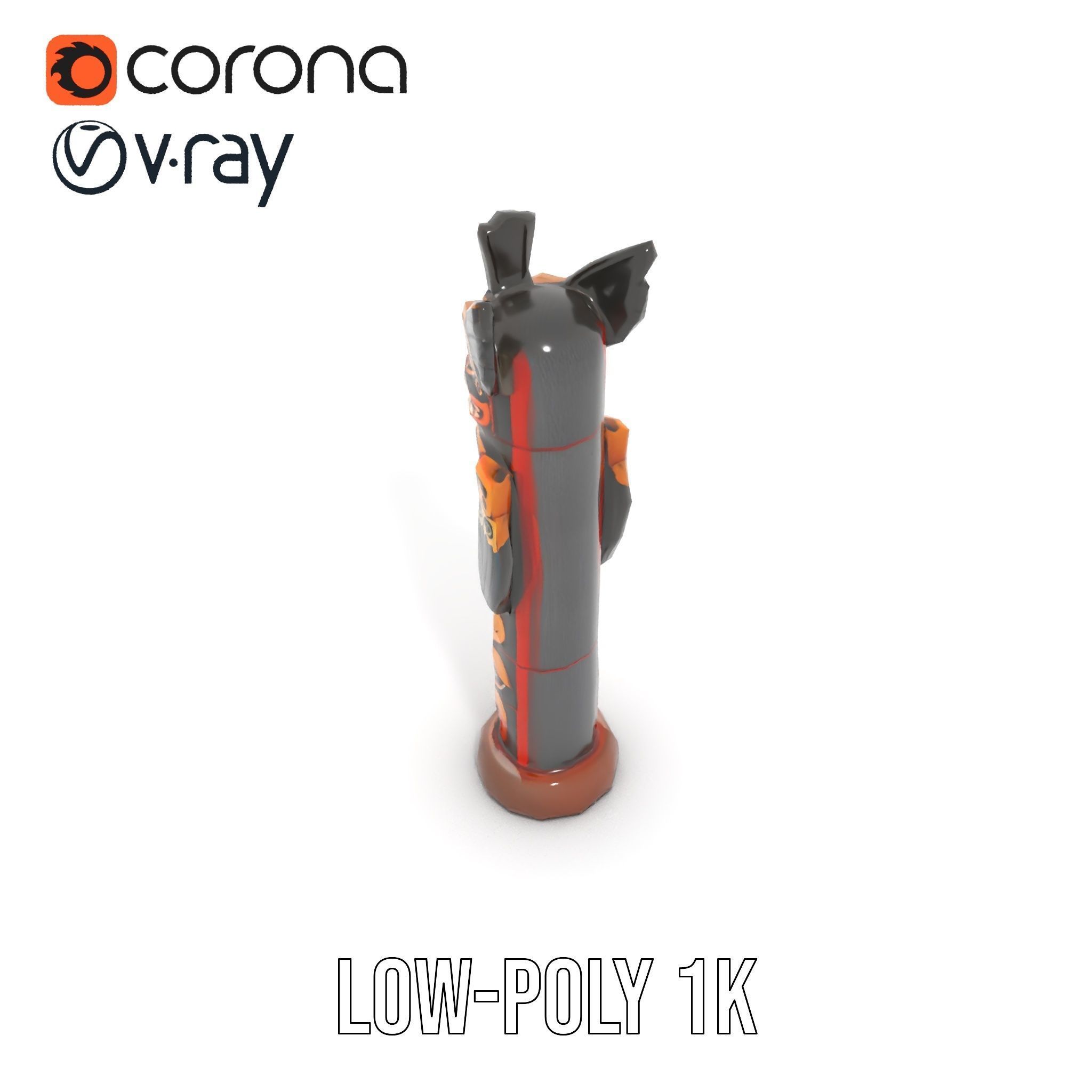 Traditional Totem Pole Model Pack Low-poly 3D model_17