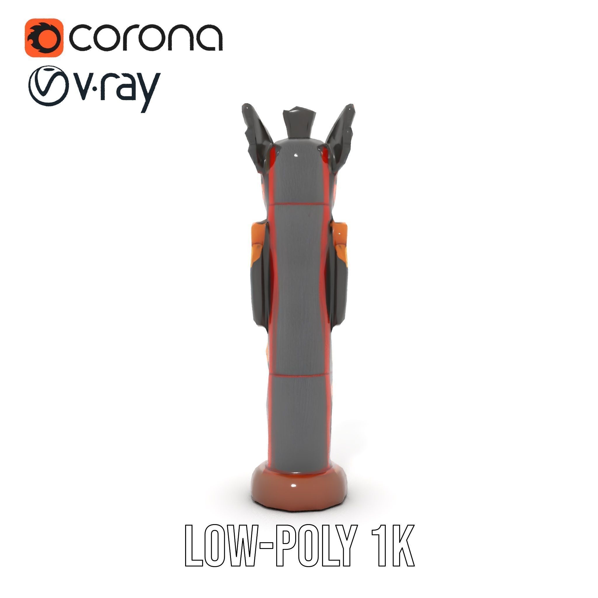 Traditional Totem Pole Model Pack Low-poly 3D model_20