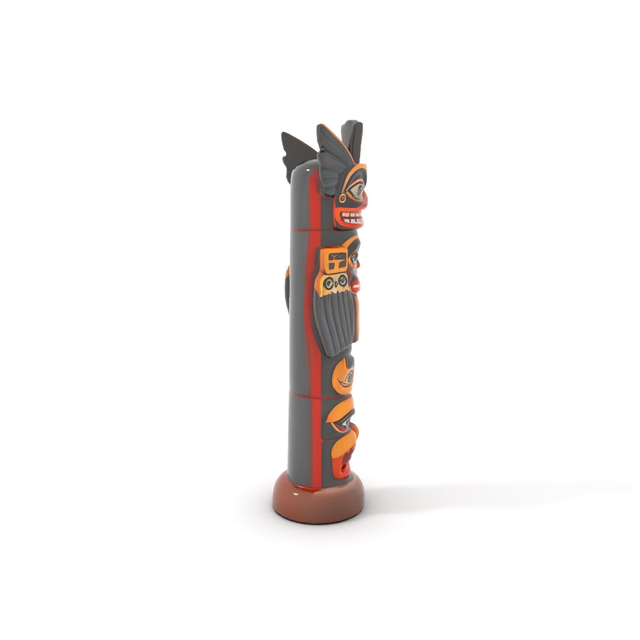 Traditional Totem Pole Model Pack Low-poly 3D model_6