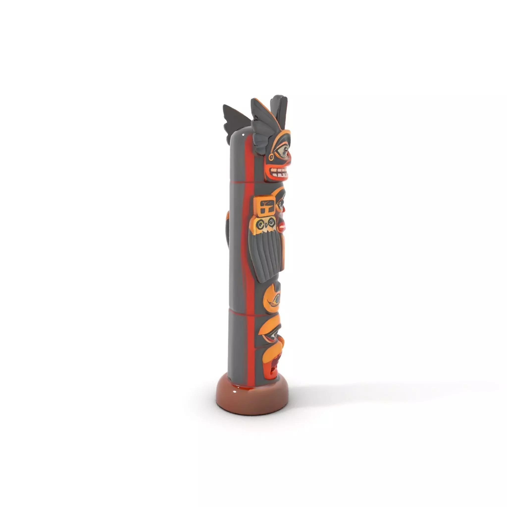 Traditional Totem Pole Model Pack Low-poly 3D model_0