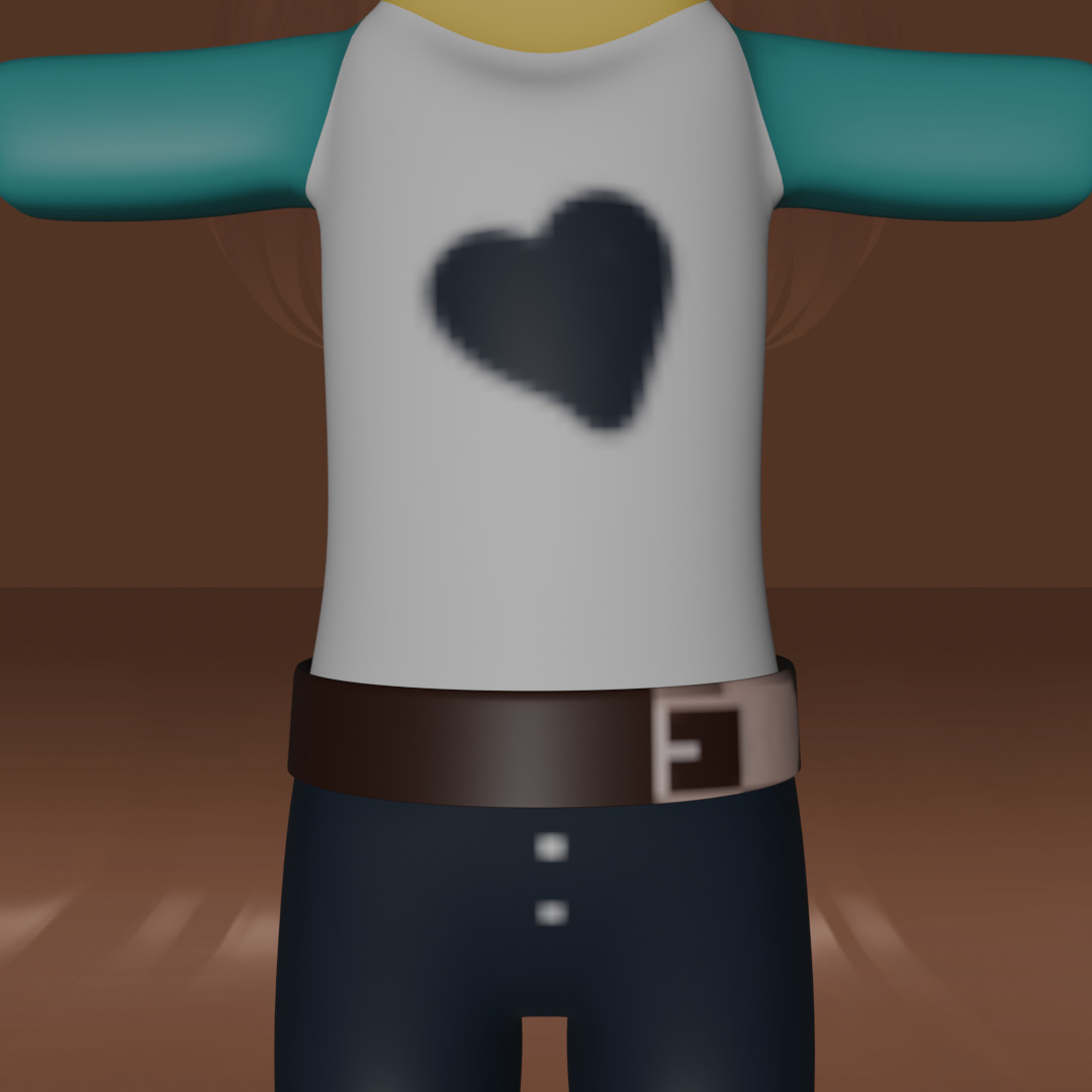 LOWPOLY GIRL Low-poly 3D model_13