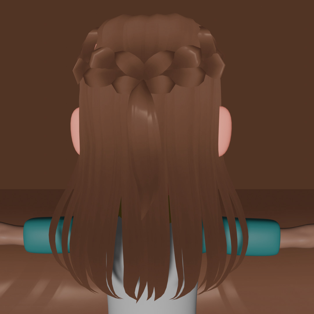 LOWPOLY GIRL Low-poly 3D model_3