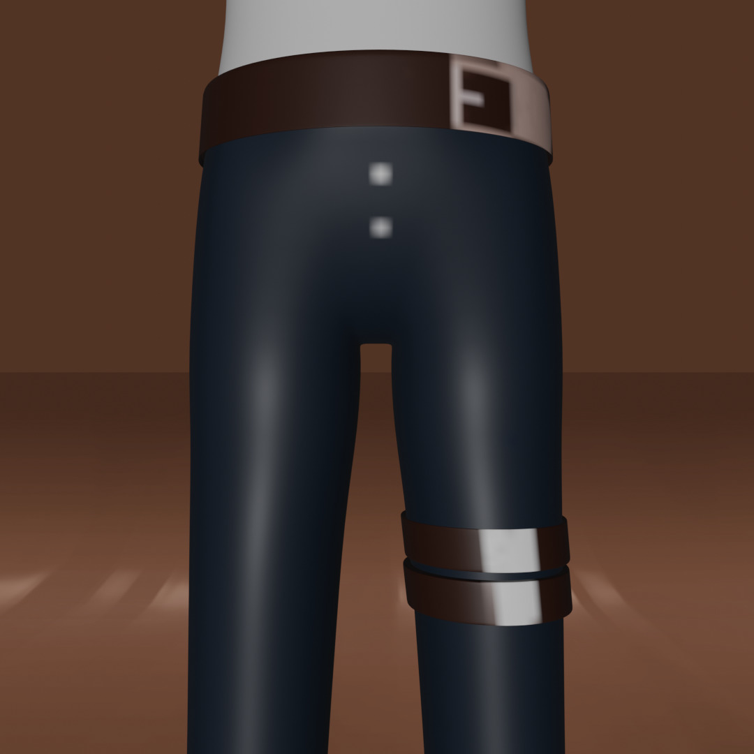 LOWPOLY GIRL Low-poly 3D model_14