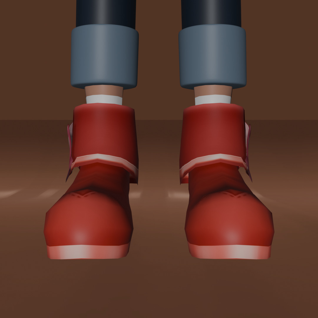 LOWPOLY GIRL Low-poly 3D model_15