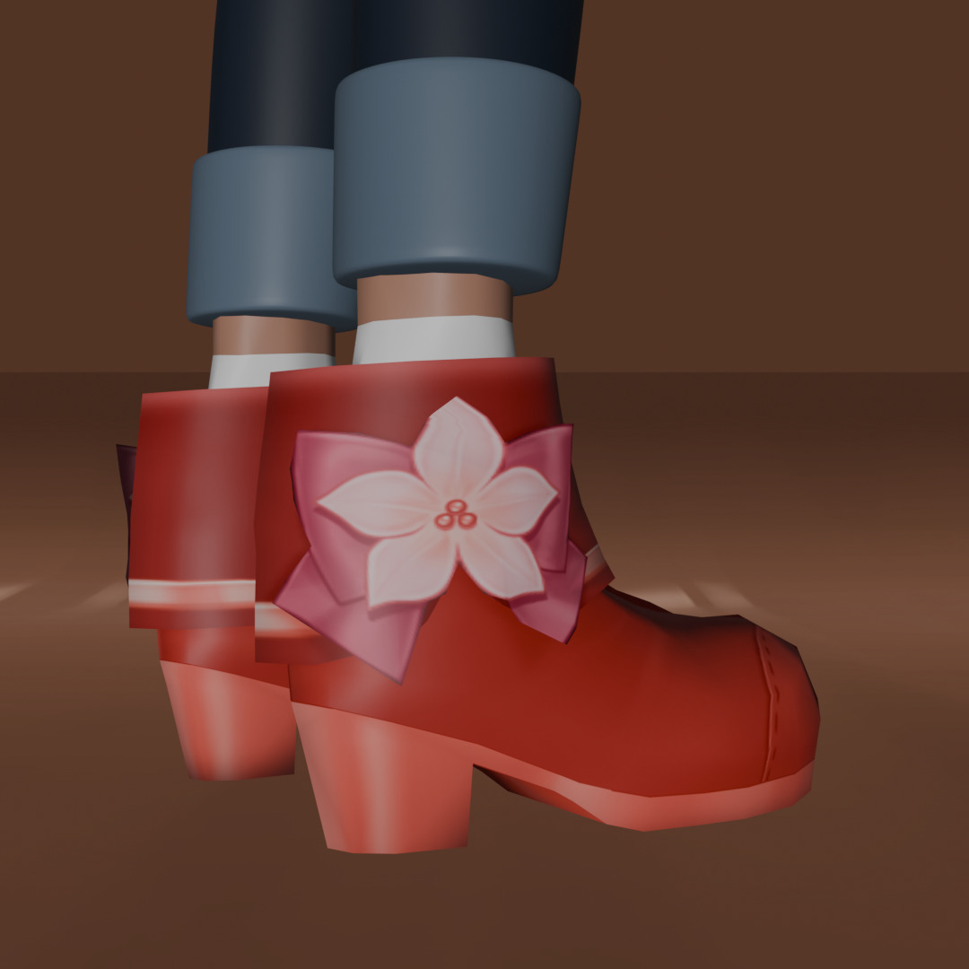 LOWPOLY GIRL Low-poly 3D model_6