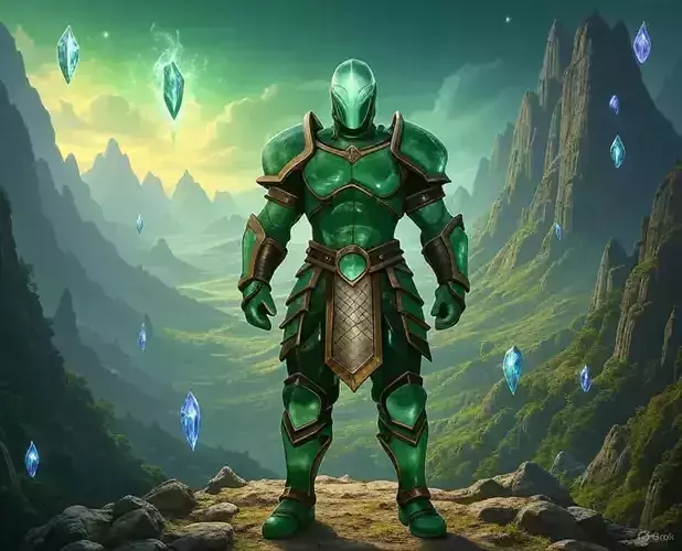 Emerald crystal knight