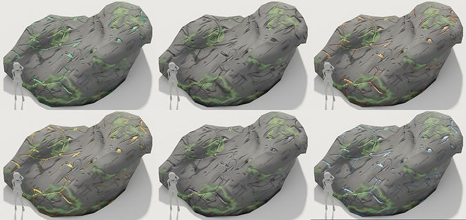 Stylized Ore deposit 1 Low-poly 3D model