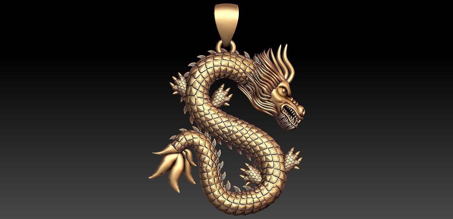 Dragon pendent stl  Free 3D model_3