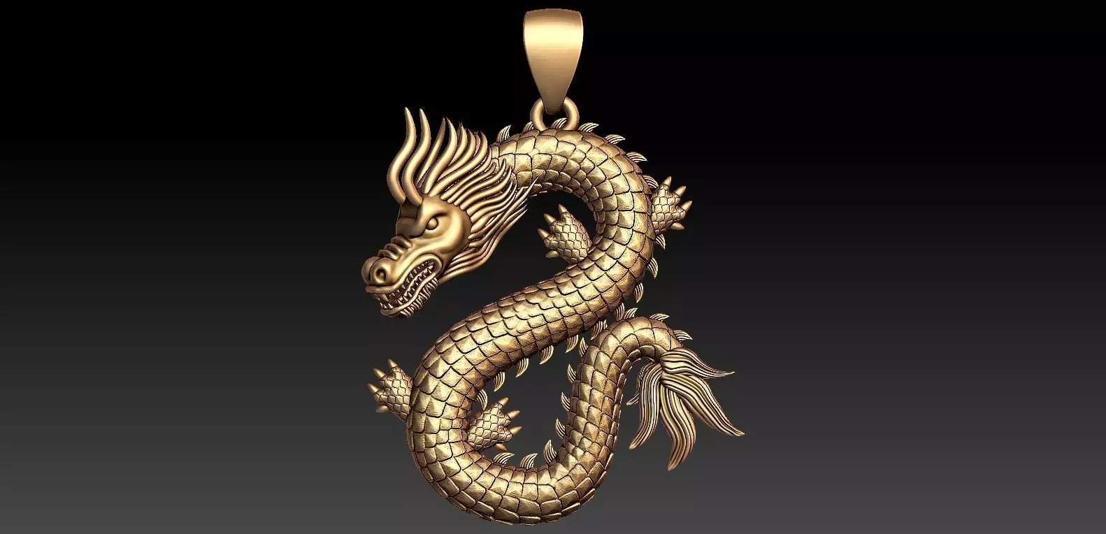 Dragon pendent stl  Free 3D model_0