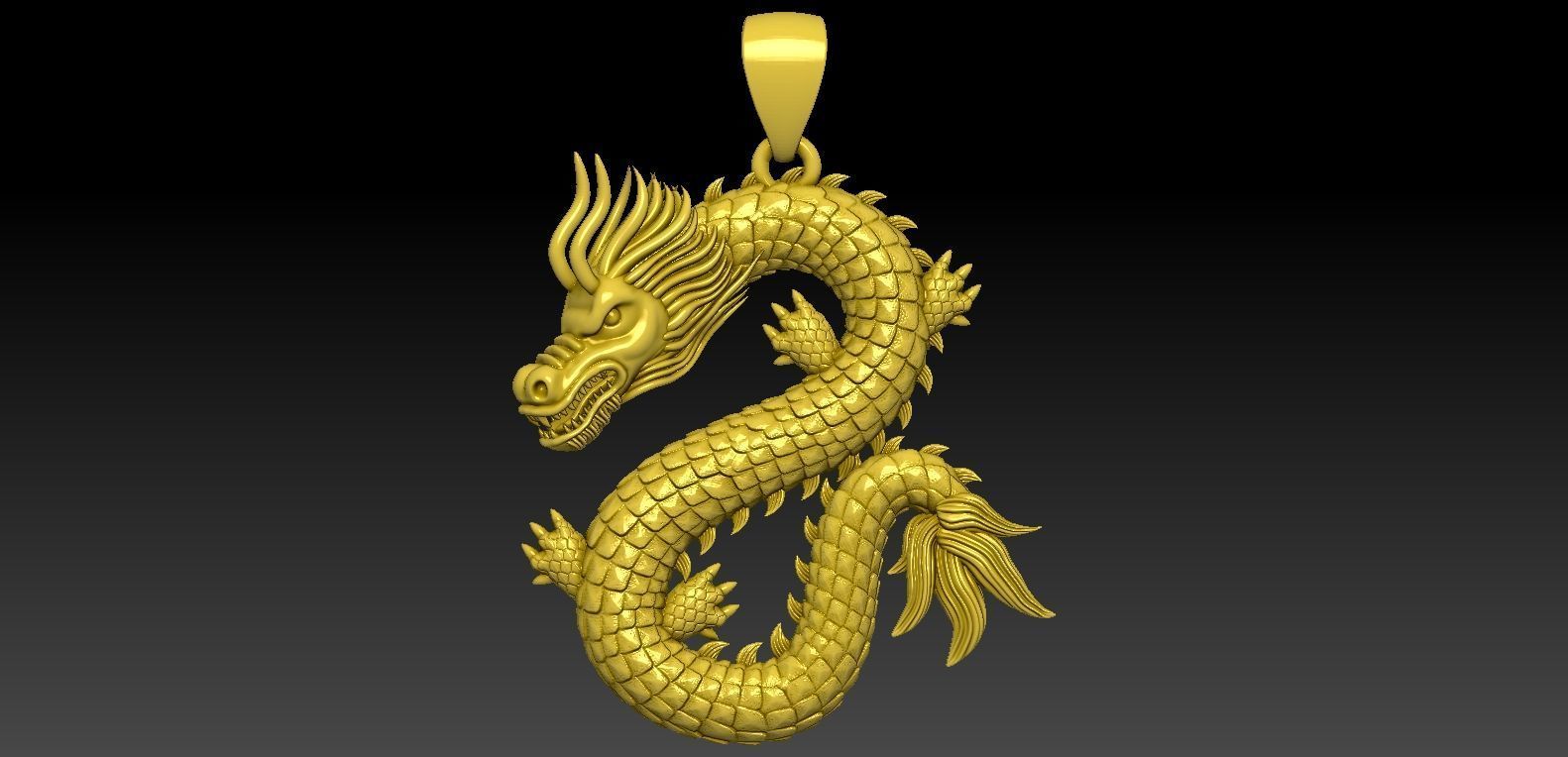 Dragon pendent stl  Free 3D model_1