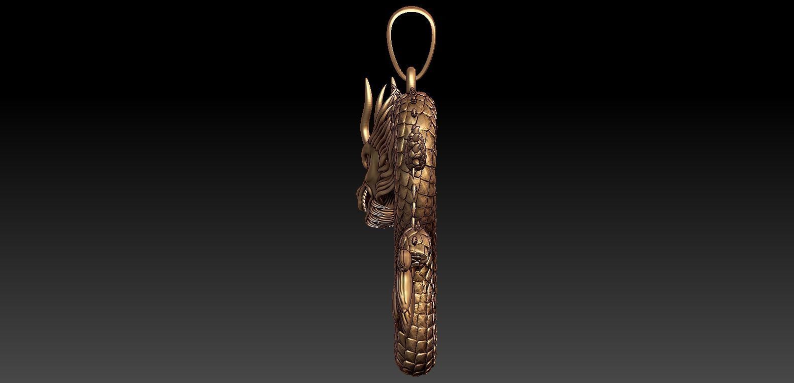 Dragon pendent stl  Free 3D model_2