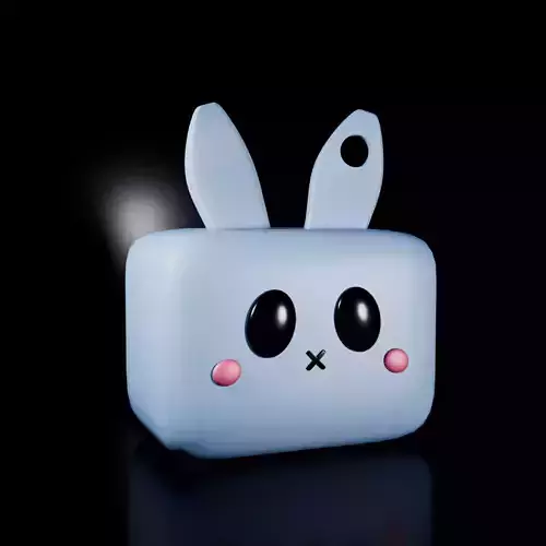 Cute Rabbit 3D Model Keychain