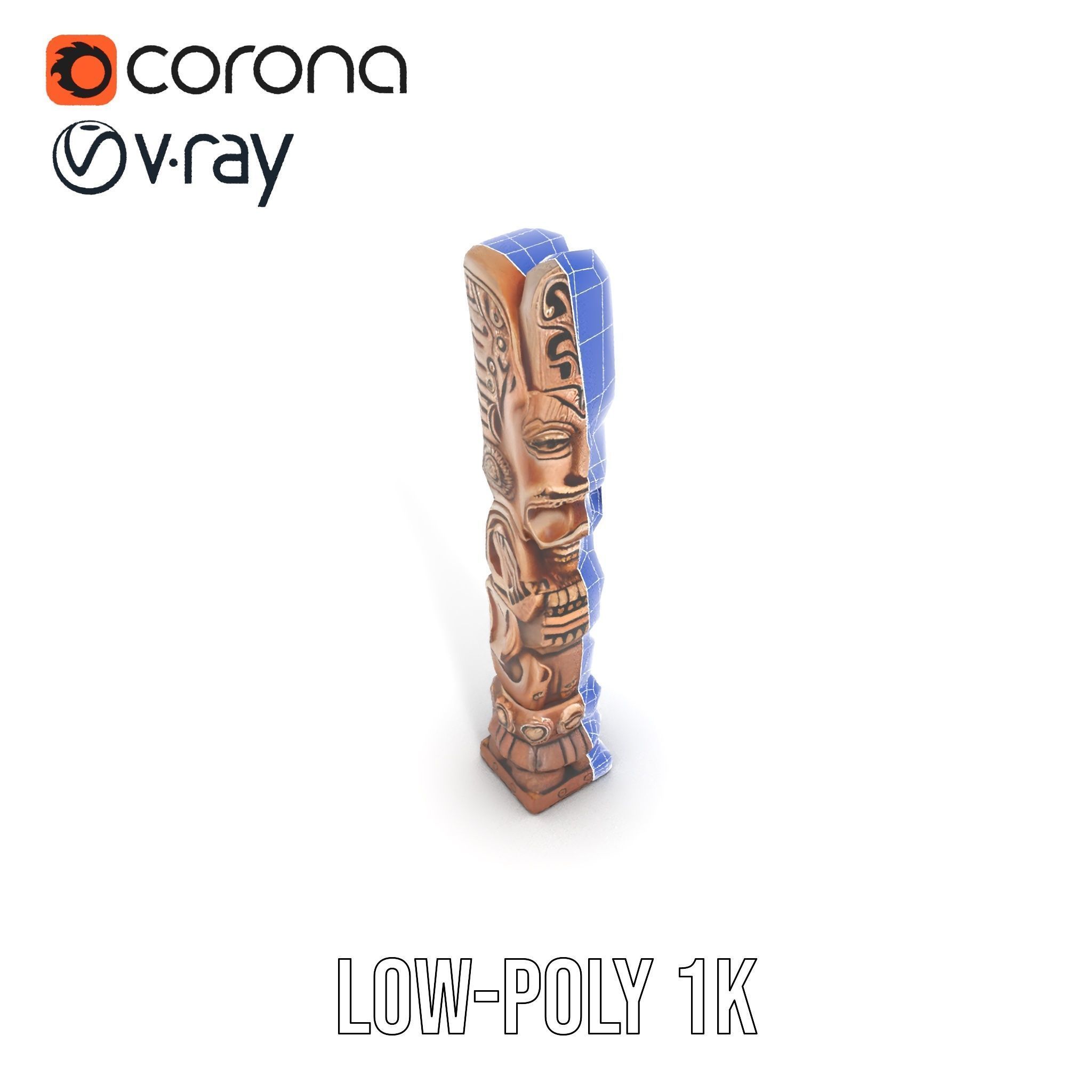 Intricate Wooden Totem Model Pack Texture_18