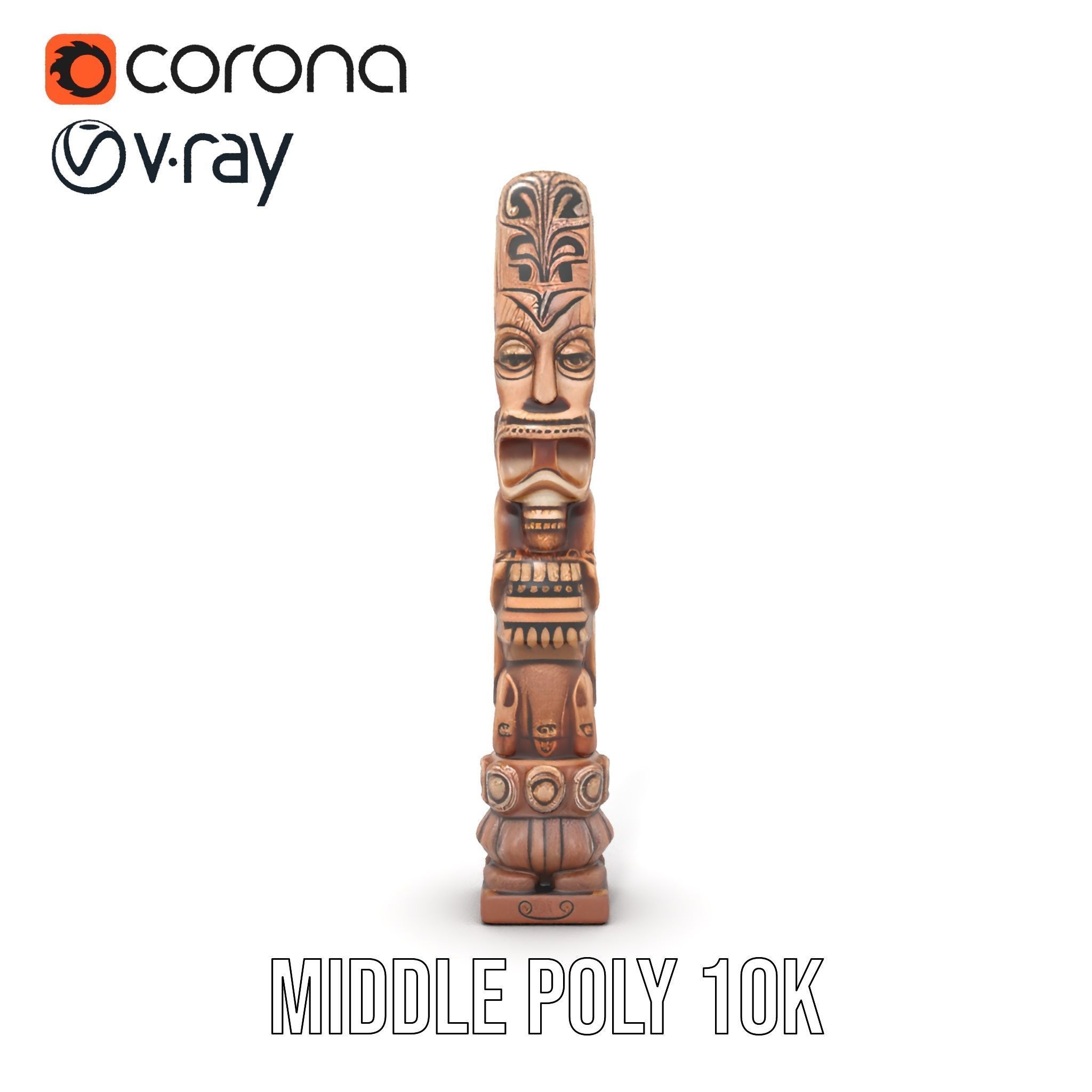 Intricate Wooden Totem Model Pack Texture_17