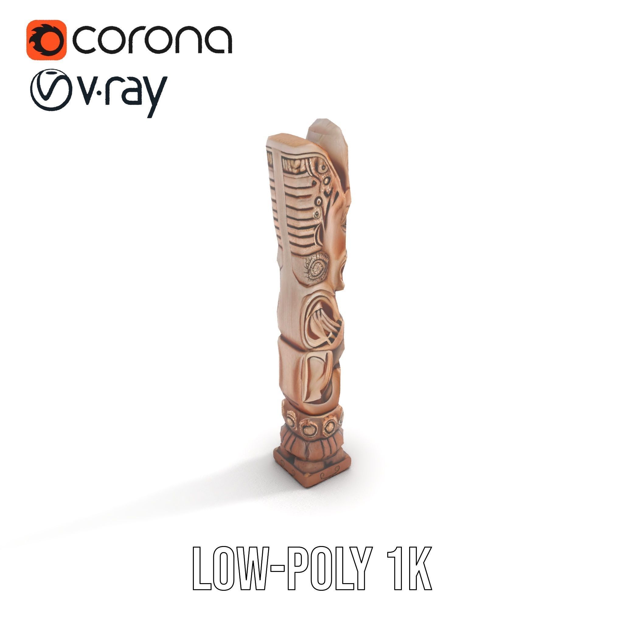 Intricate Wooden Totem Model Pack Texture_10