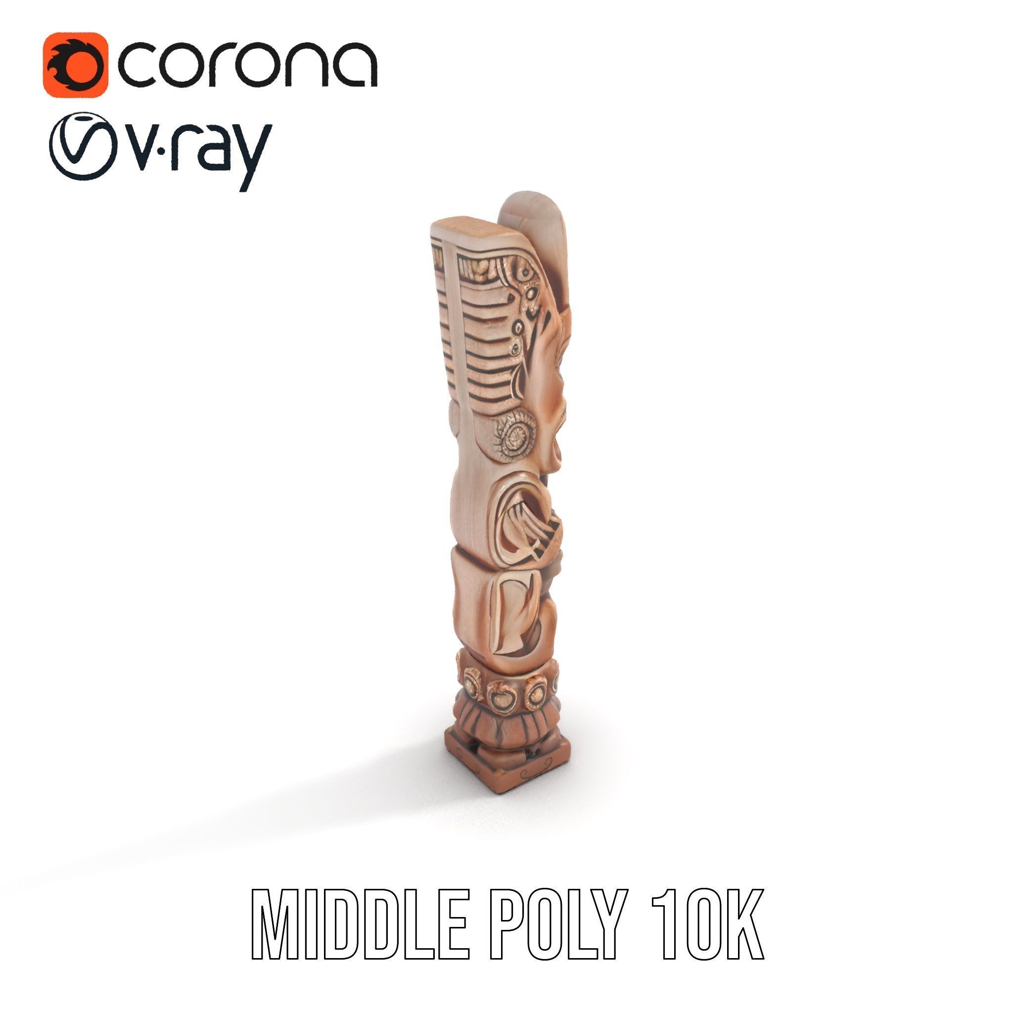 Intricate Wooden Totem Model Pack Texture_7