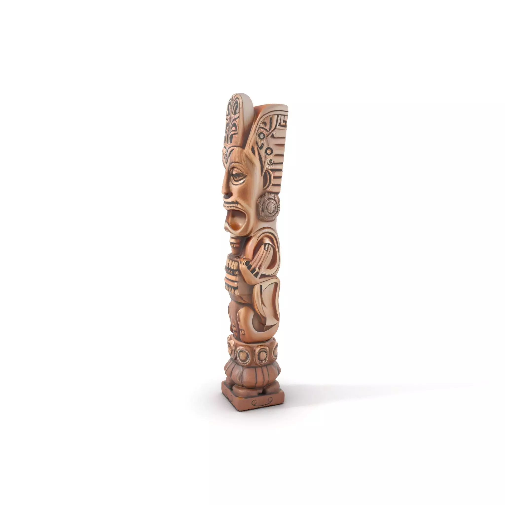 Intricate Wooden Totem Model Pack Texture_0