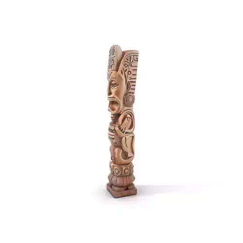Intricate Wooden Totem Model Pack Texture