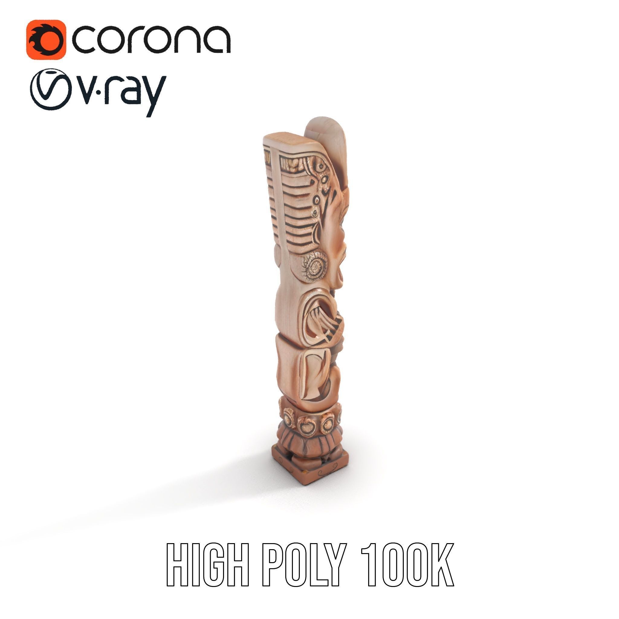 Intricate Wooden Totem Model Pack Texture_19