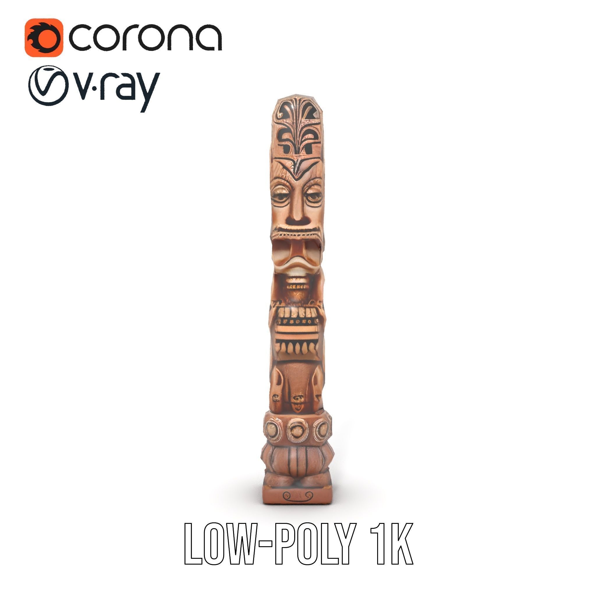 Intricate Wooden Totem Model Pack Texture_31