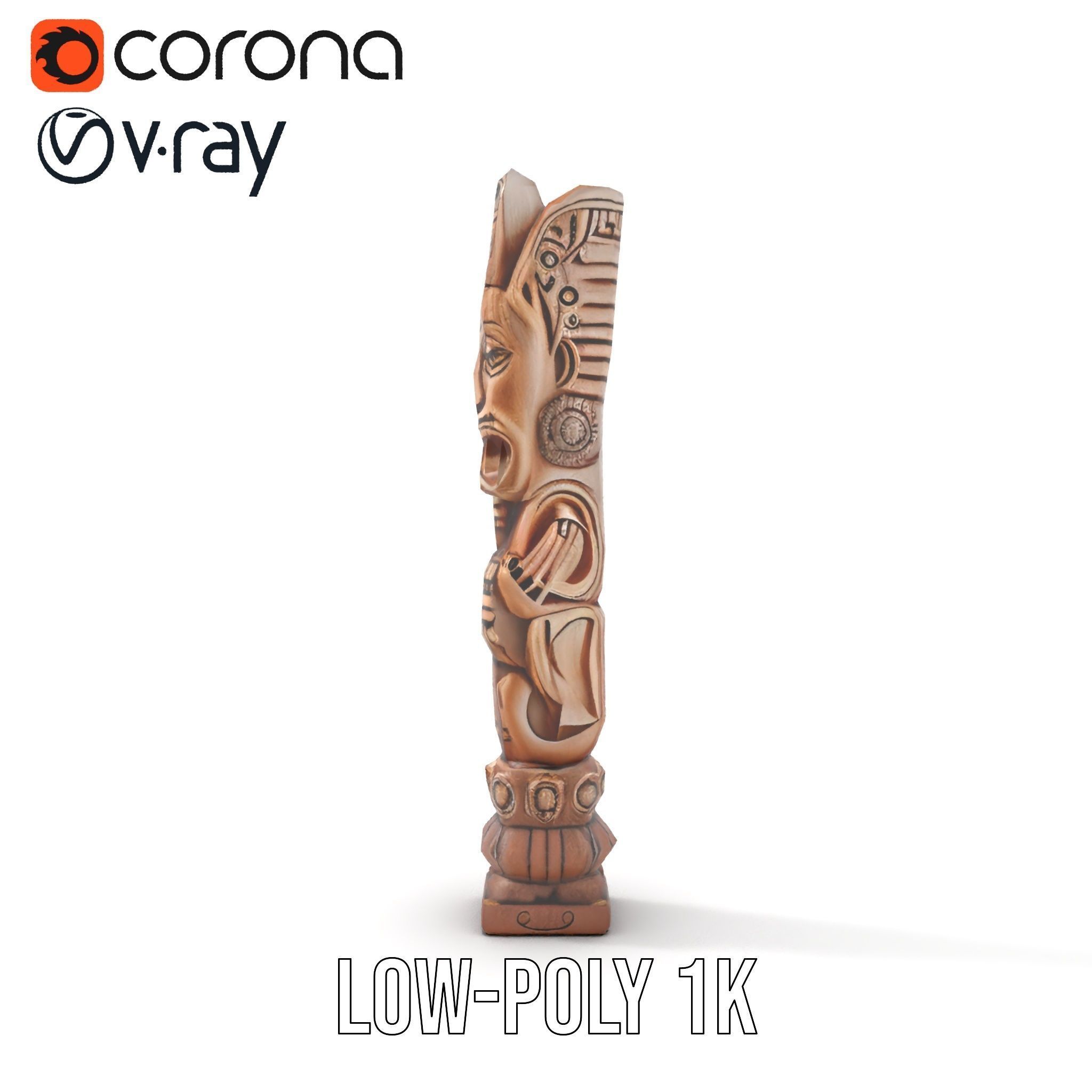 Intricate Wooden Totem Model Pack Texture_26