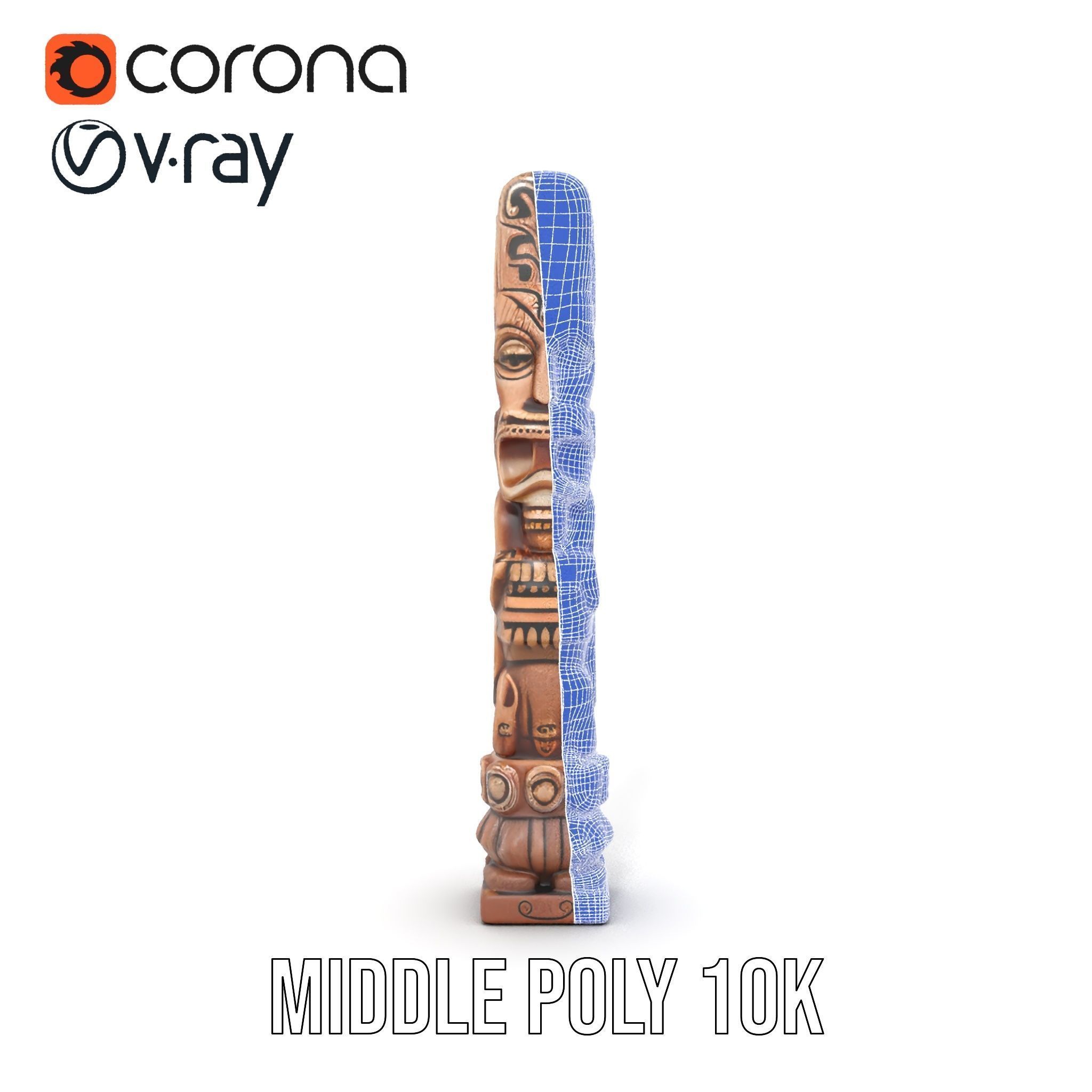 Intricate Wooden Totem Model Pack Texture_30
