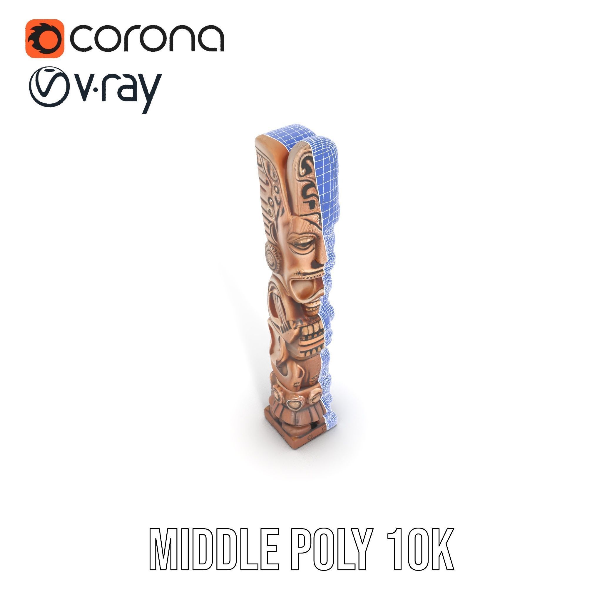 Intricate Wooden Totem Model Pack Texture_25