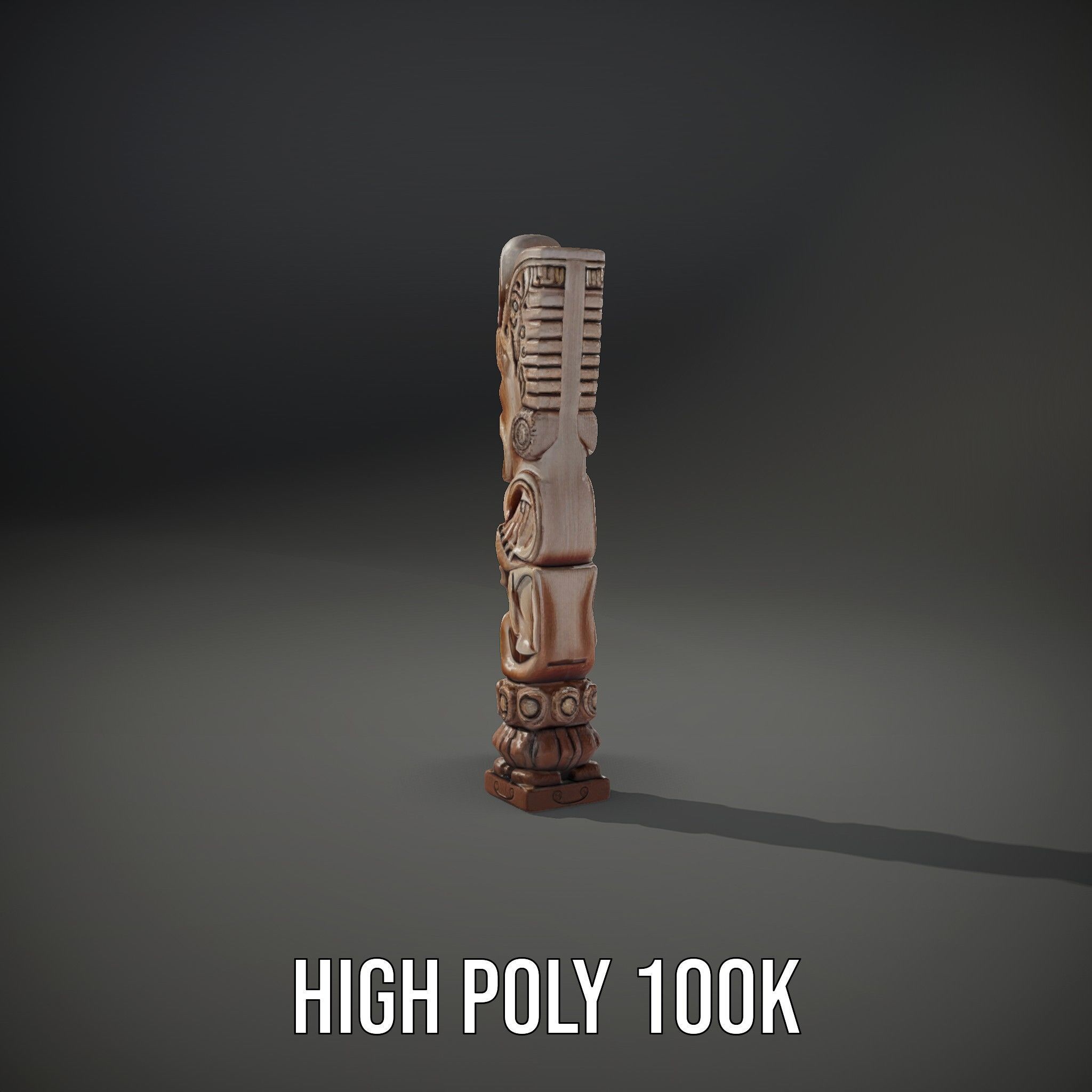 Intricate Wooden Totem Model Pack Texture_11