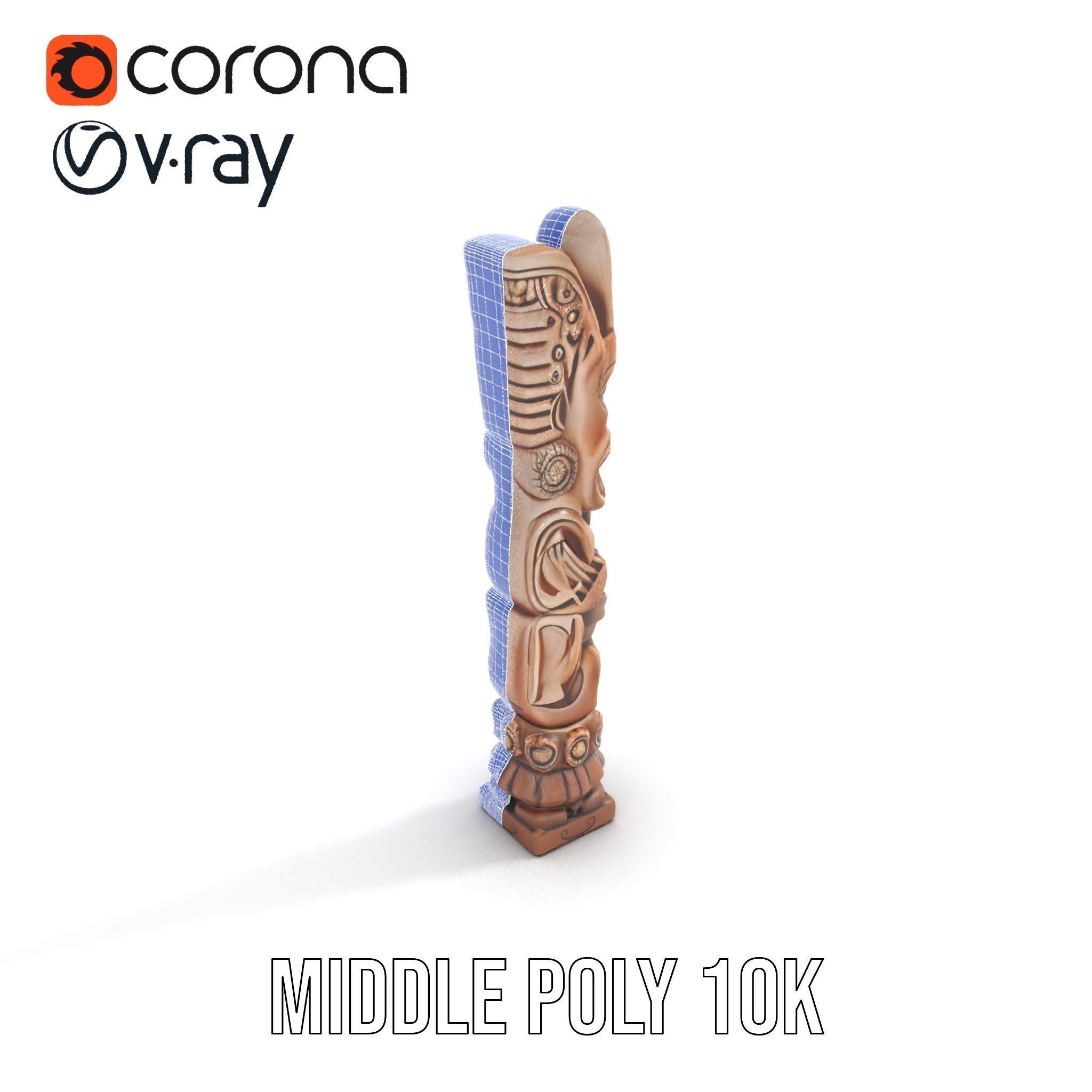 Intricate Wooden Totem Model Pack Texture_23