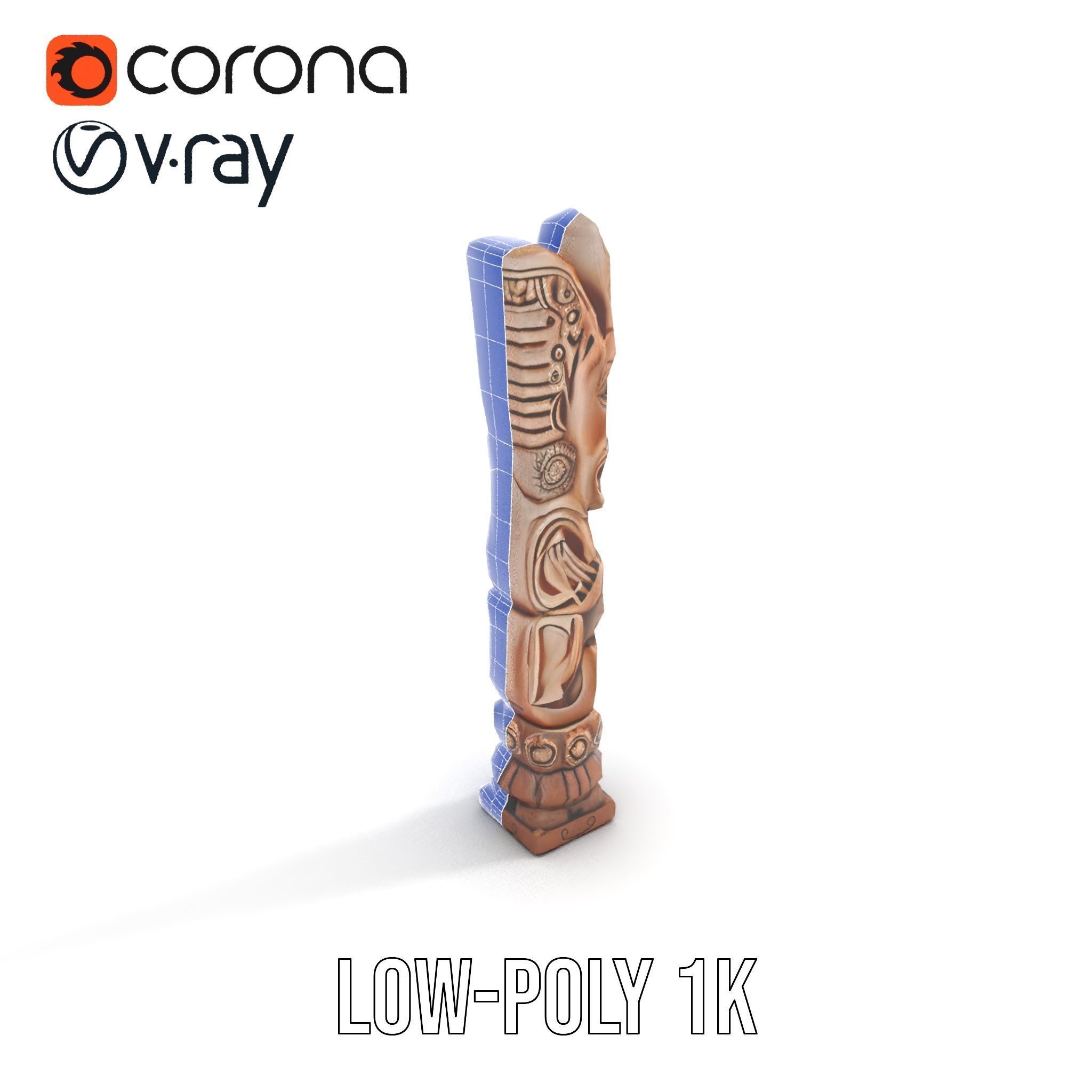 Intricate Wooden Totem Model Pack Texture_24