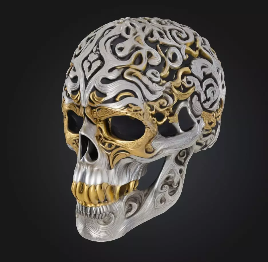 Skull Pattern Full Face Mask - Skull Full Face Mask 3D print model