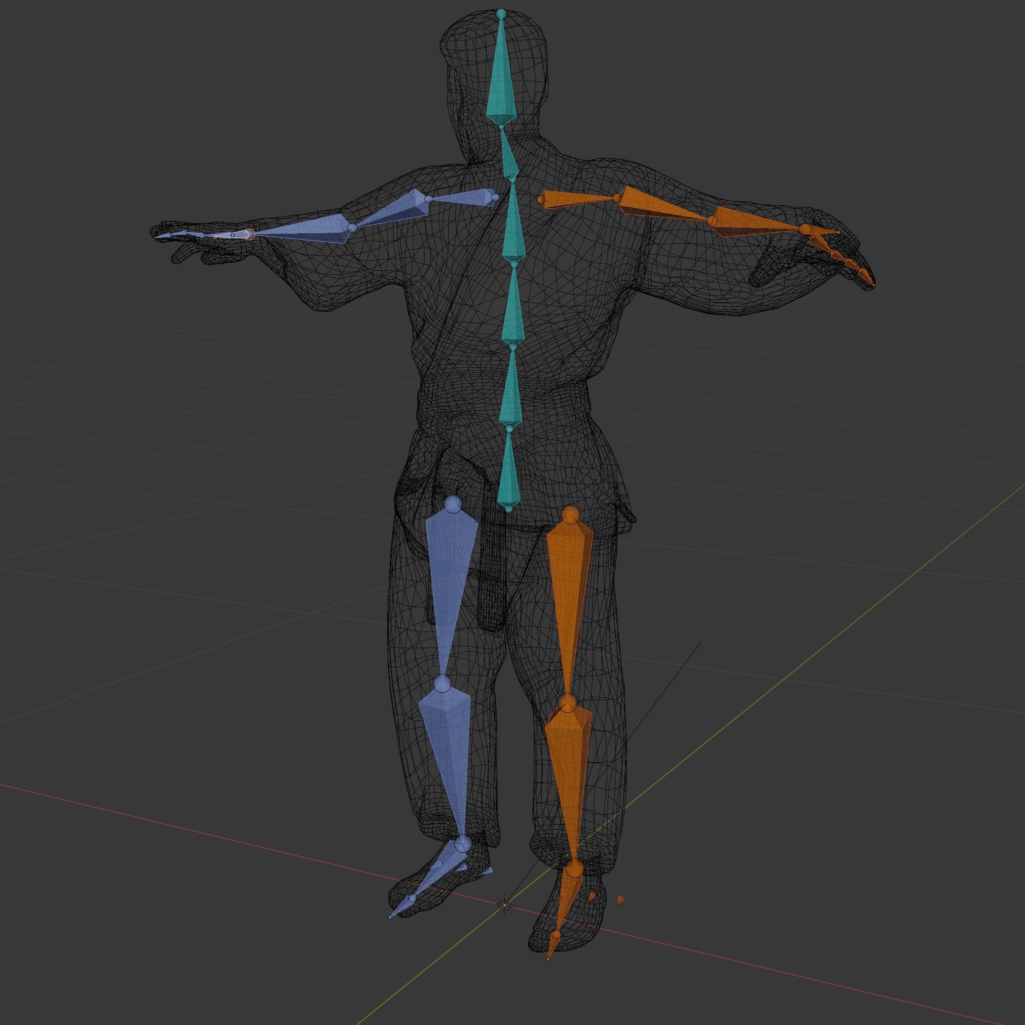 Martial Artist Character Rigged and Animated D Model Low-poly 3D model_6