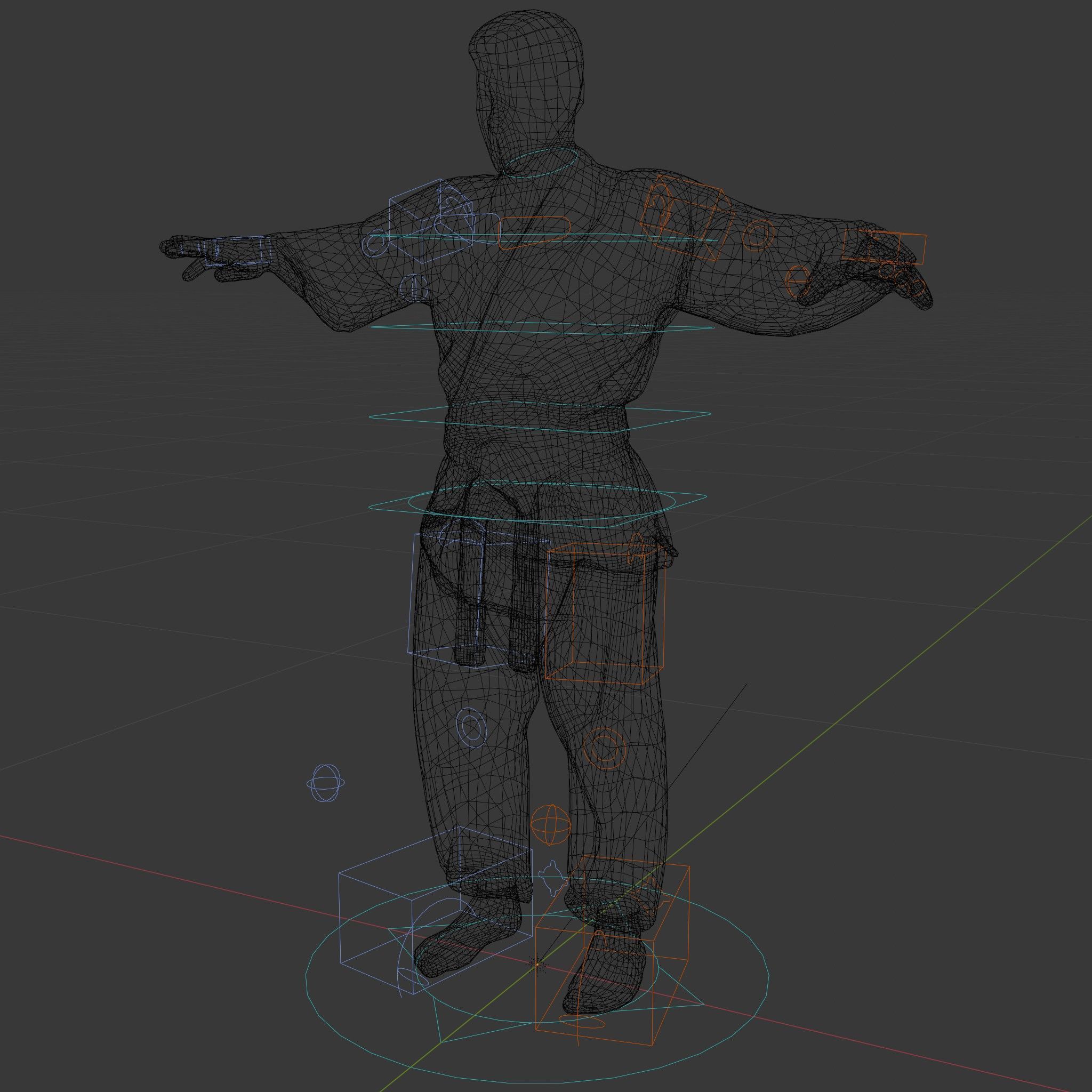 Martial Artist Character Rigged and Animated D Model Low-poly 3D model_5