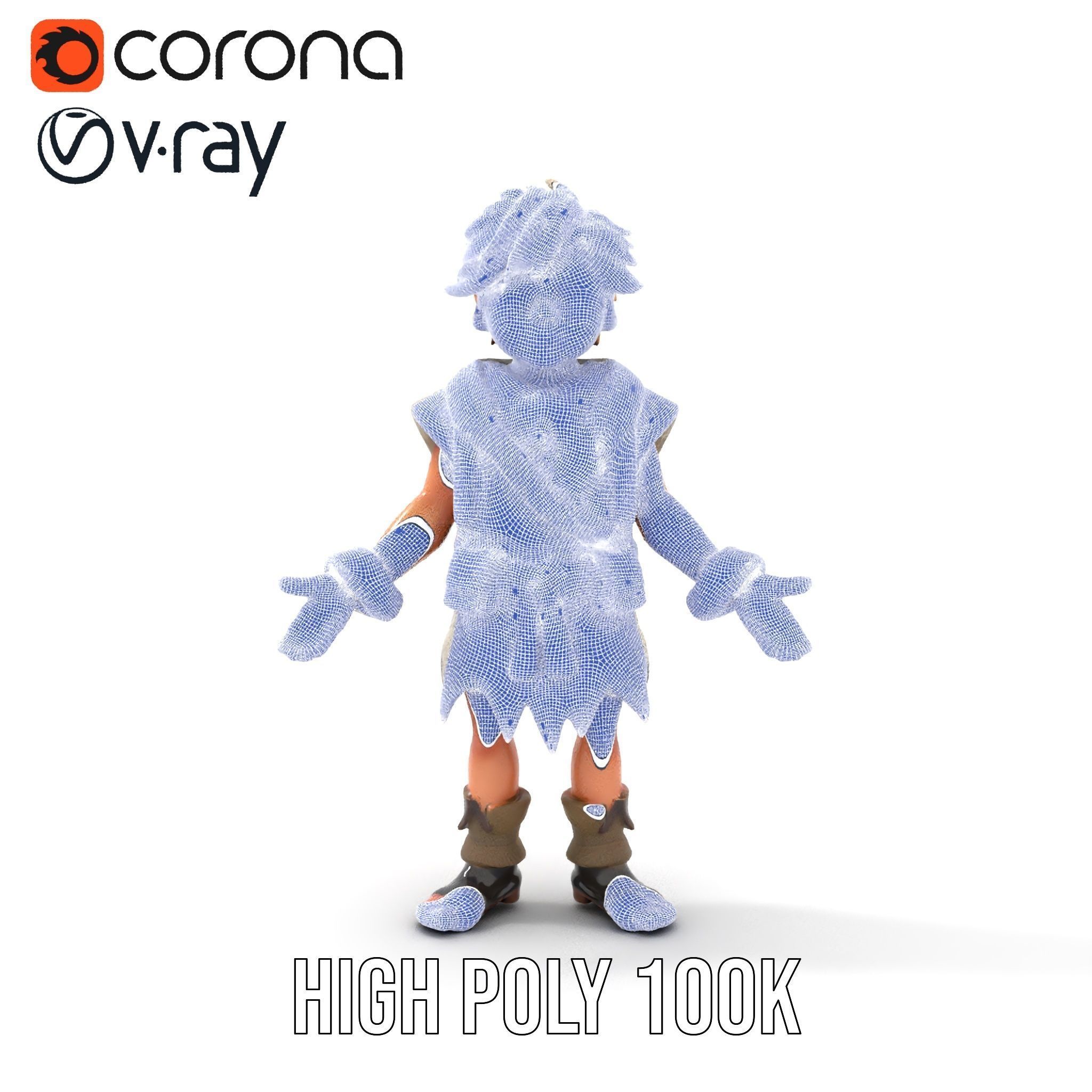 Blonde Adventurer Boy Rigged and Animated D Character Model Low-poly 3D model_31