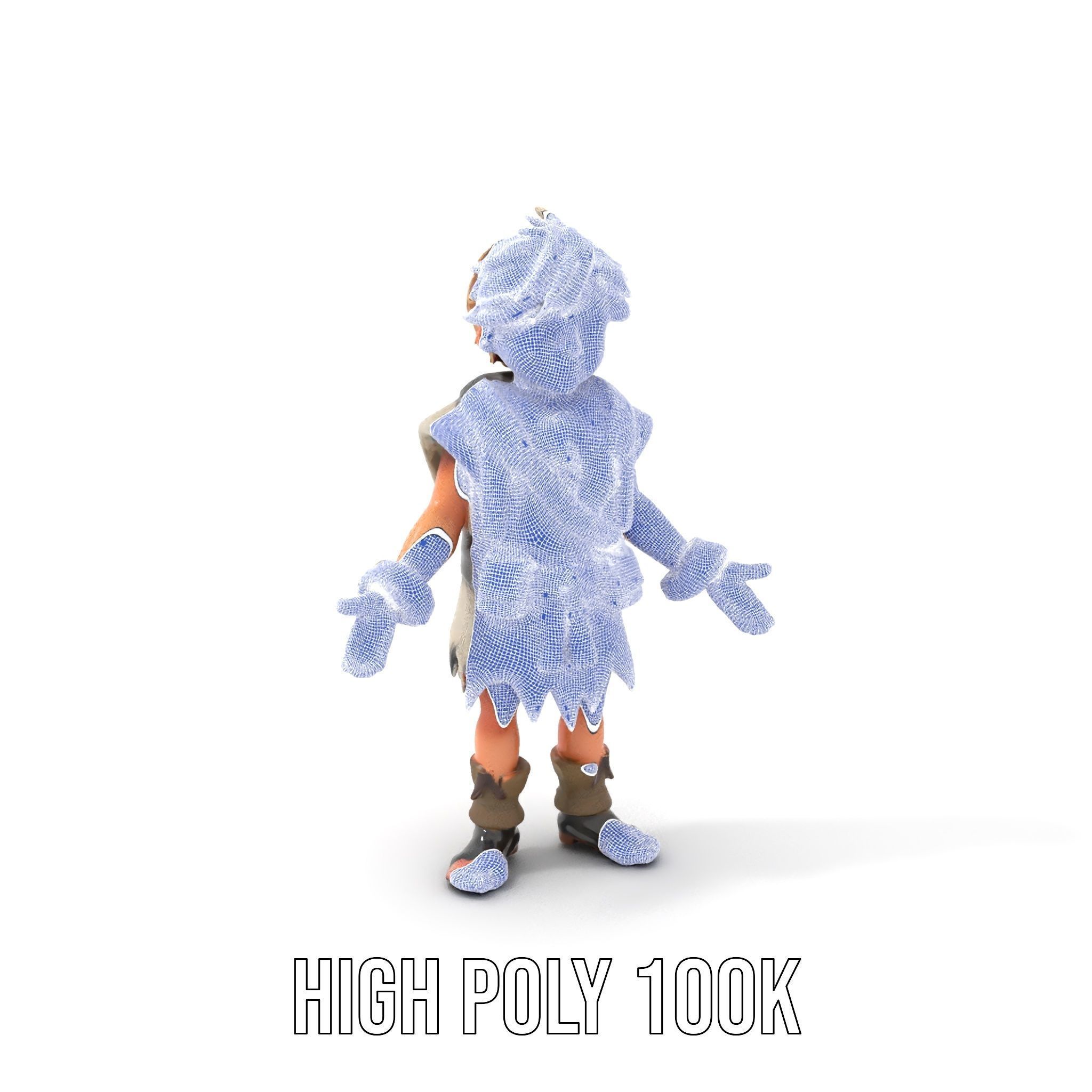 Blonde Adventurer Boy Rigged and Animated D Character Model Low-poly 3D model_4