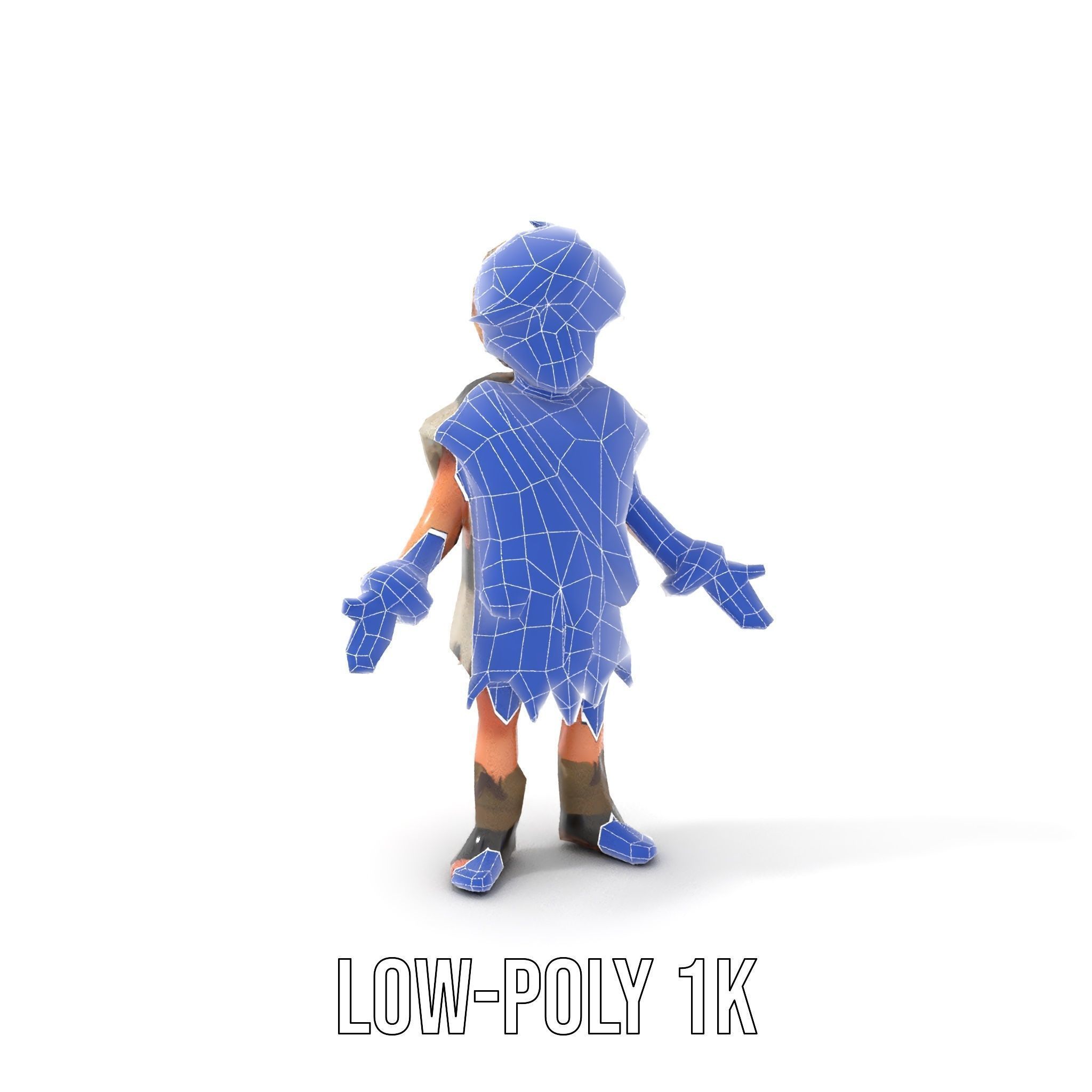 Blonde Adventurer Boy Rigged and Animated D Character Model Low-poly 3D model_8
