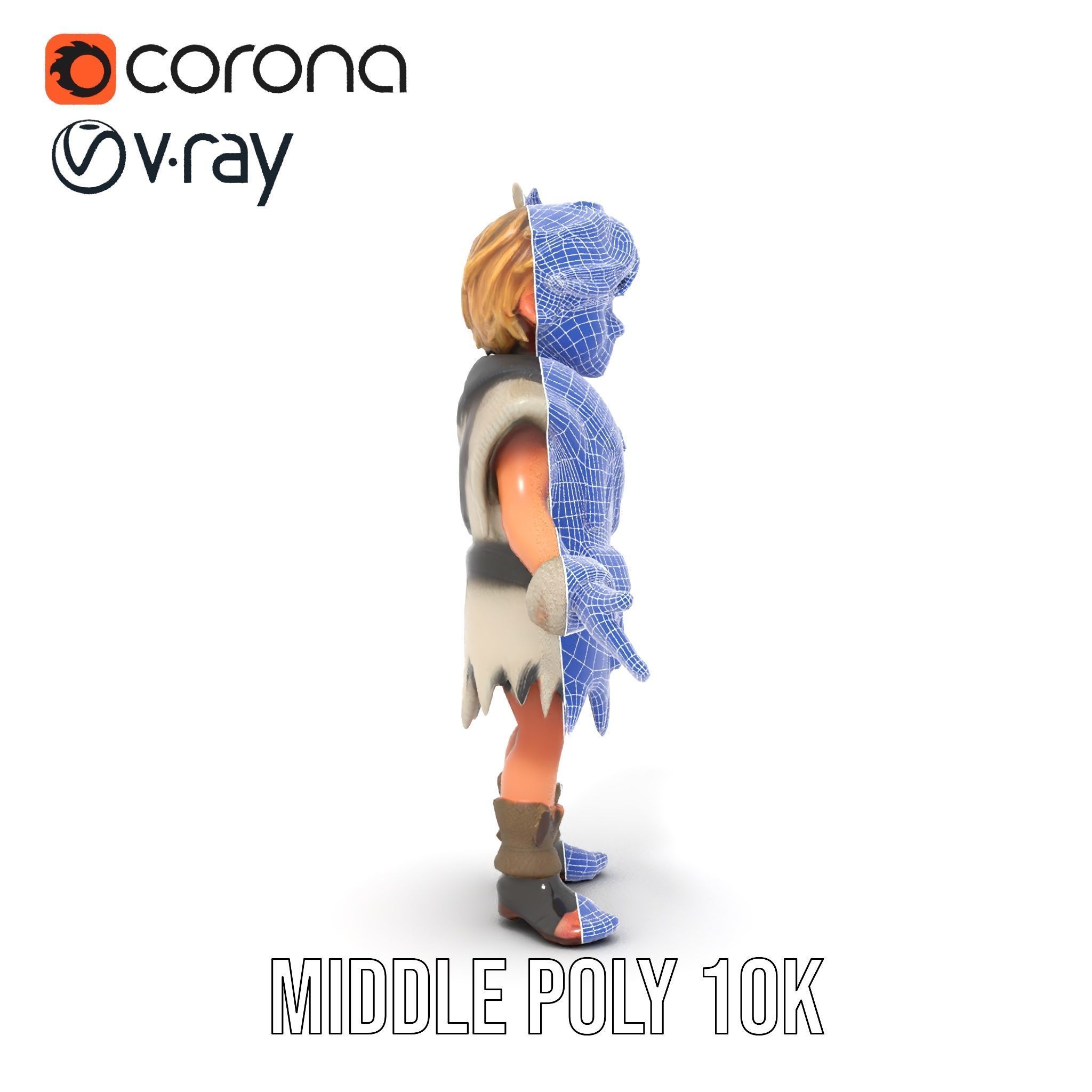 Blonde Adventurer Boy Rigged and Animated D Character Model Low-poly 3D model_26