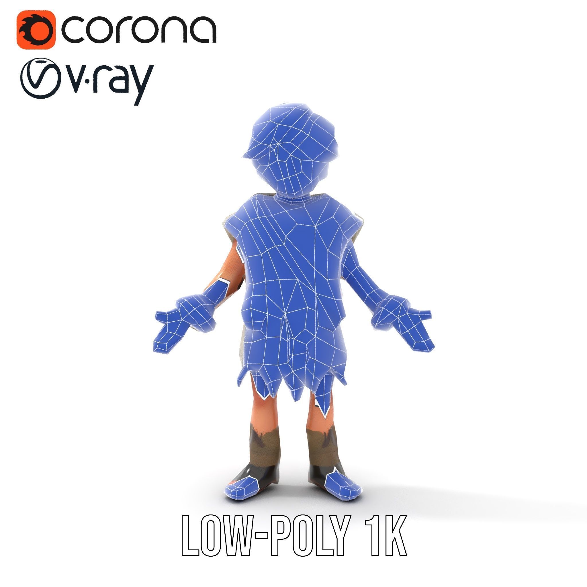 Blonde Adventurer Boy Rigged and Animated D Character Model Low-poly 3D model_30