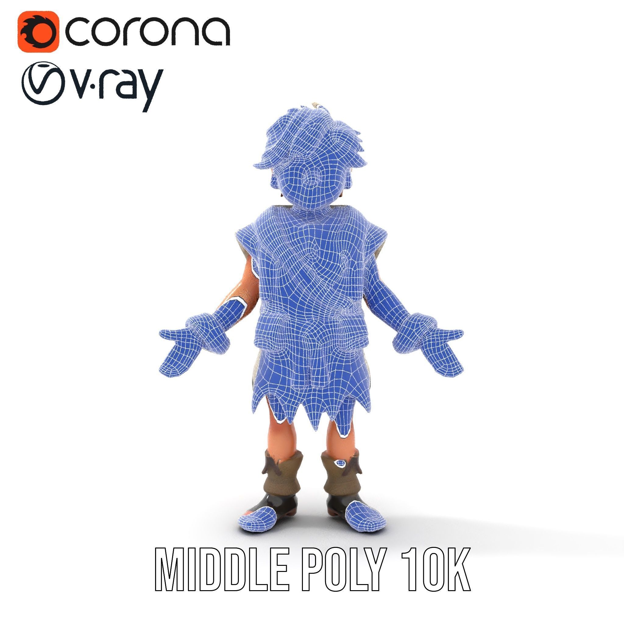 Blonde Adventurer Boy Rigged and Animated D Character Model Low-poly 3D model_32