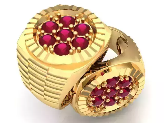 Men rolax daimond ring 4 mm daimond size