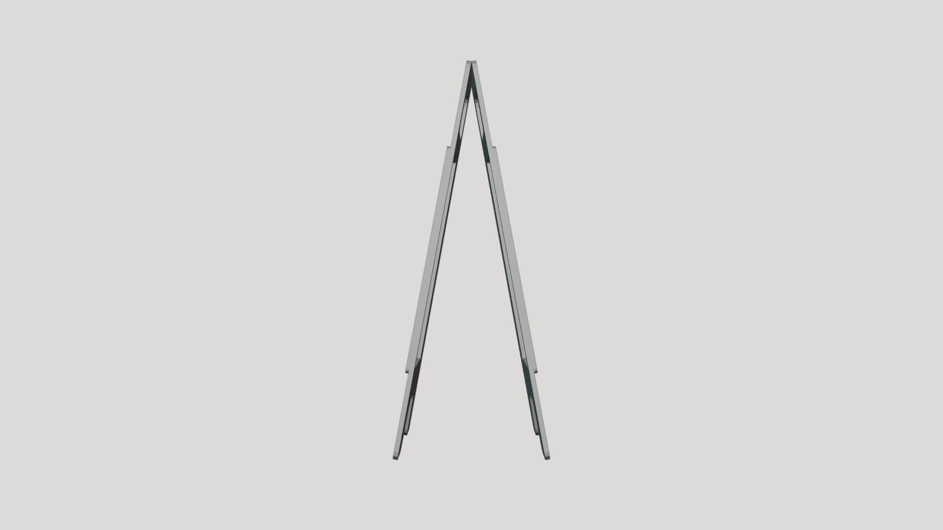 Caution Sign Board - Geometry Only No Textures No Materials 3D model_1