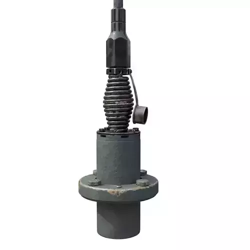 AS3900 Military Whip Antenna Spring Base Low-poly 3D model