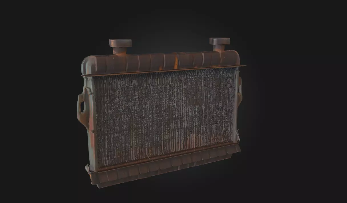 Rusty Radiator Aged Warmth with Vintage Decay 3D model