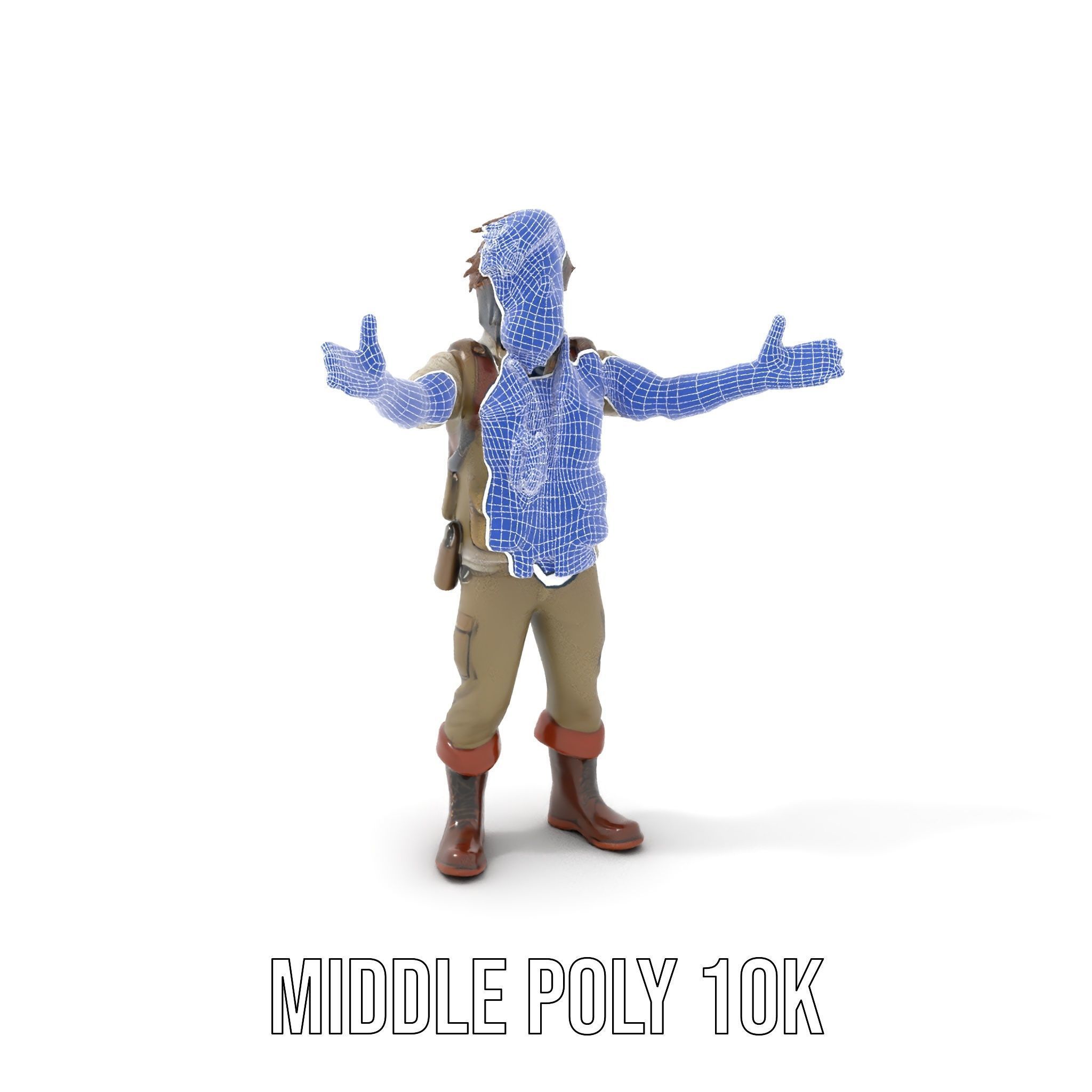 Explorer Character Rigged and Animated D Model with Detailed ... Low-poly 3D model_34