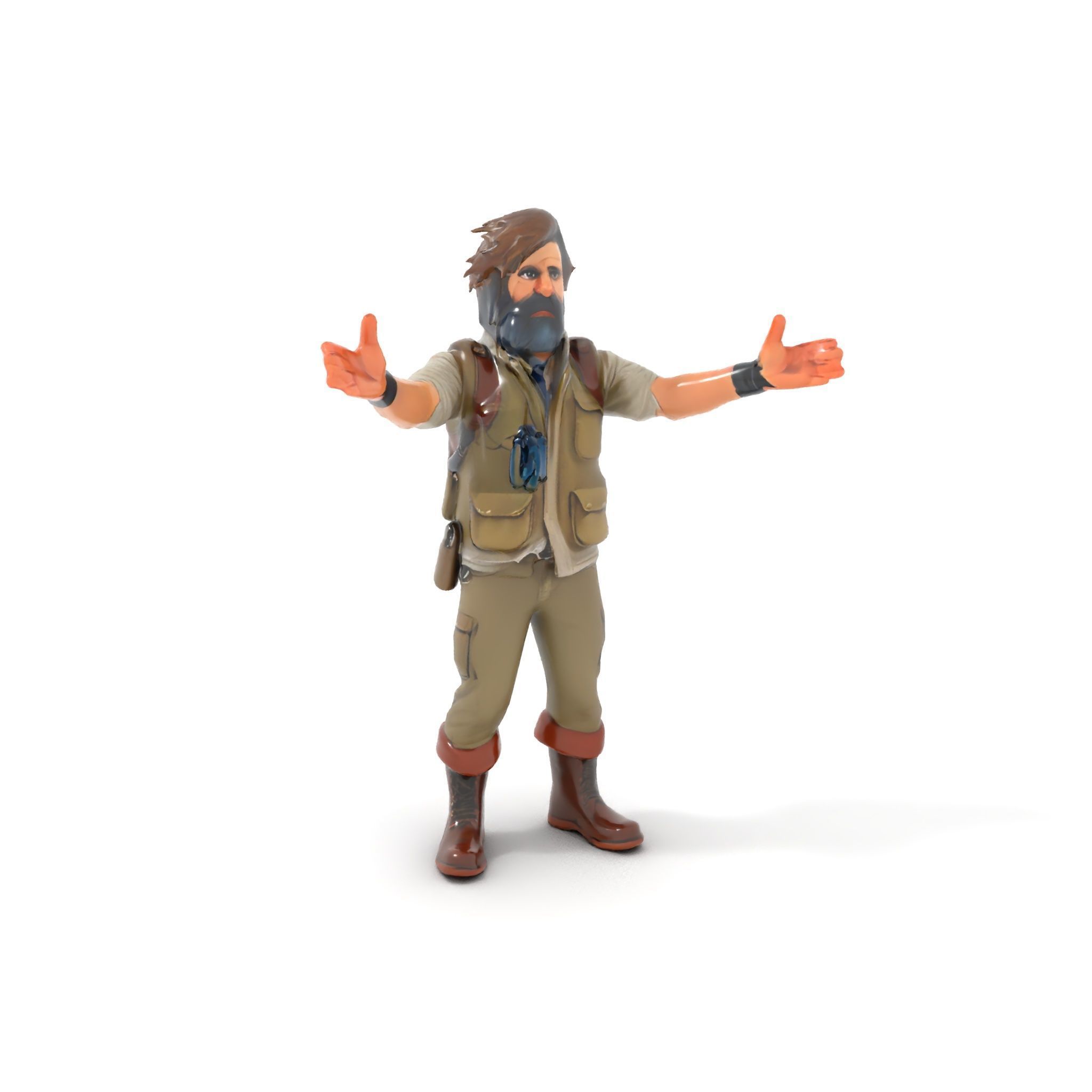 Explorer Character Rigged and Animated D Model with Detailed ... Low-poly 3D model_10
