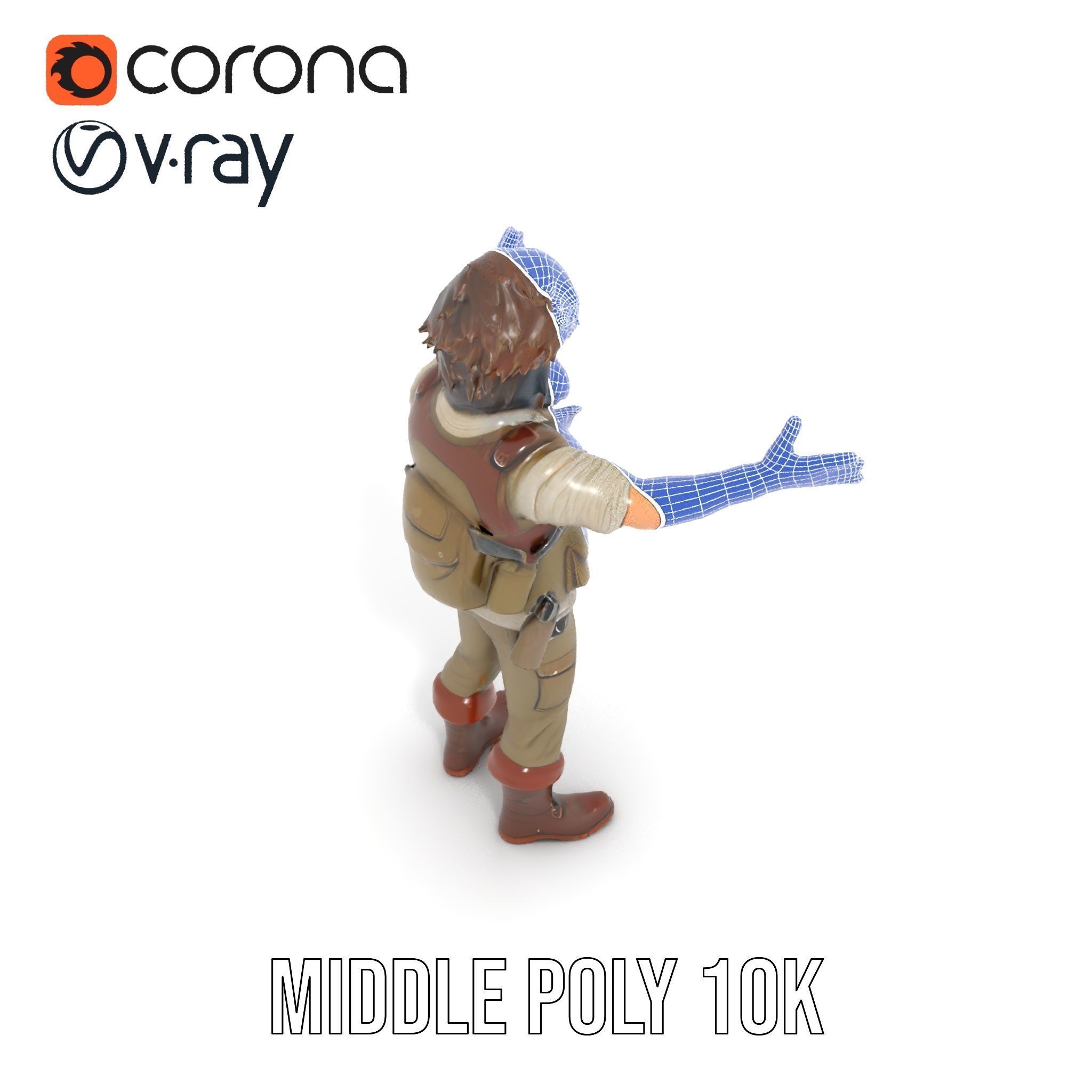 Explorer Character Rigged and Animated D Model with Detailed ... Low-poly 3D model_23