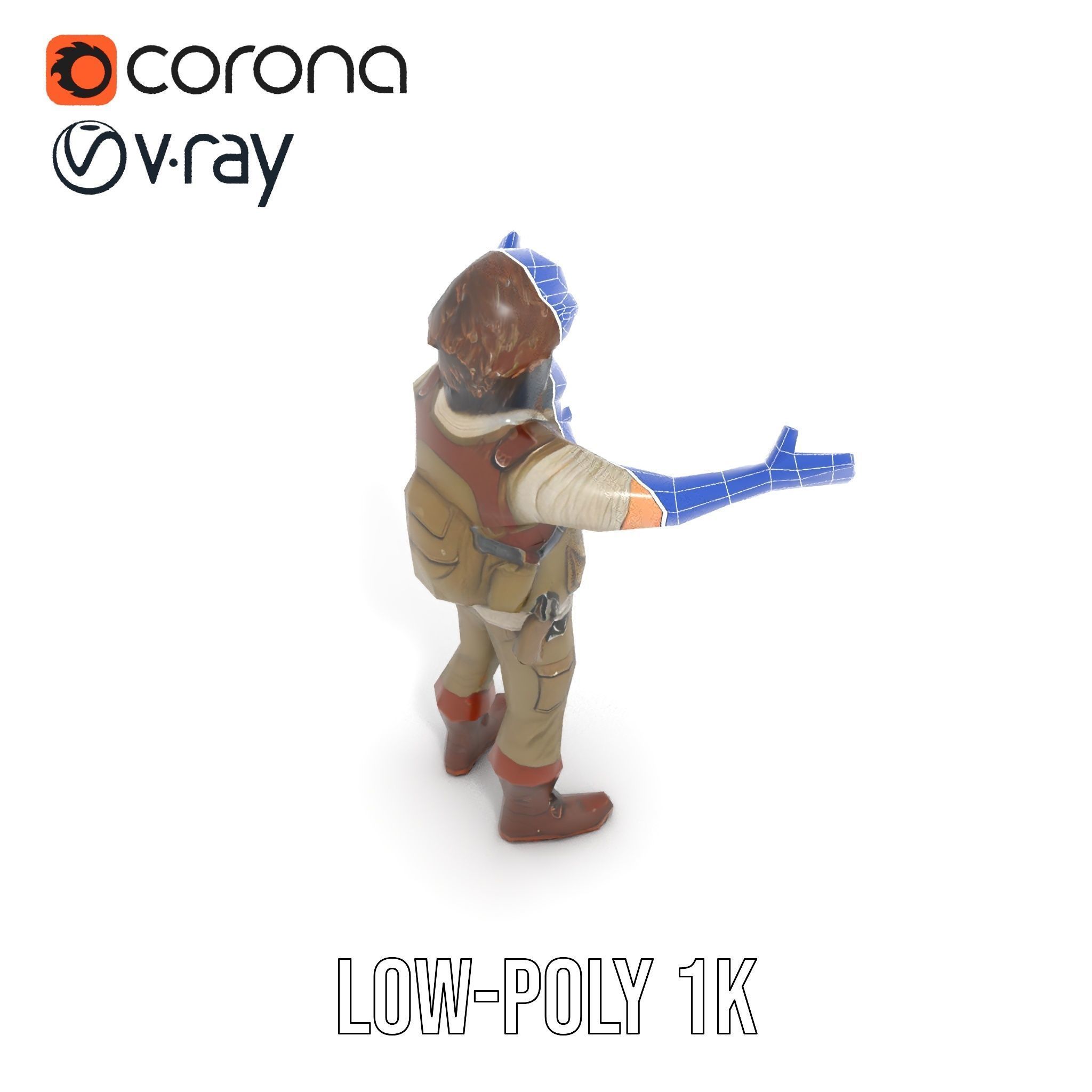 Explorer Character Rigged and Animated D Model with Detailed ... Low-poly 3D model_21