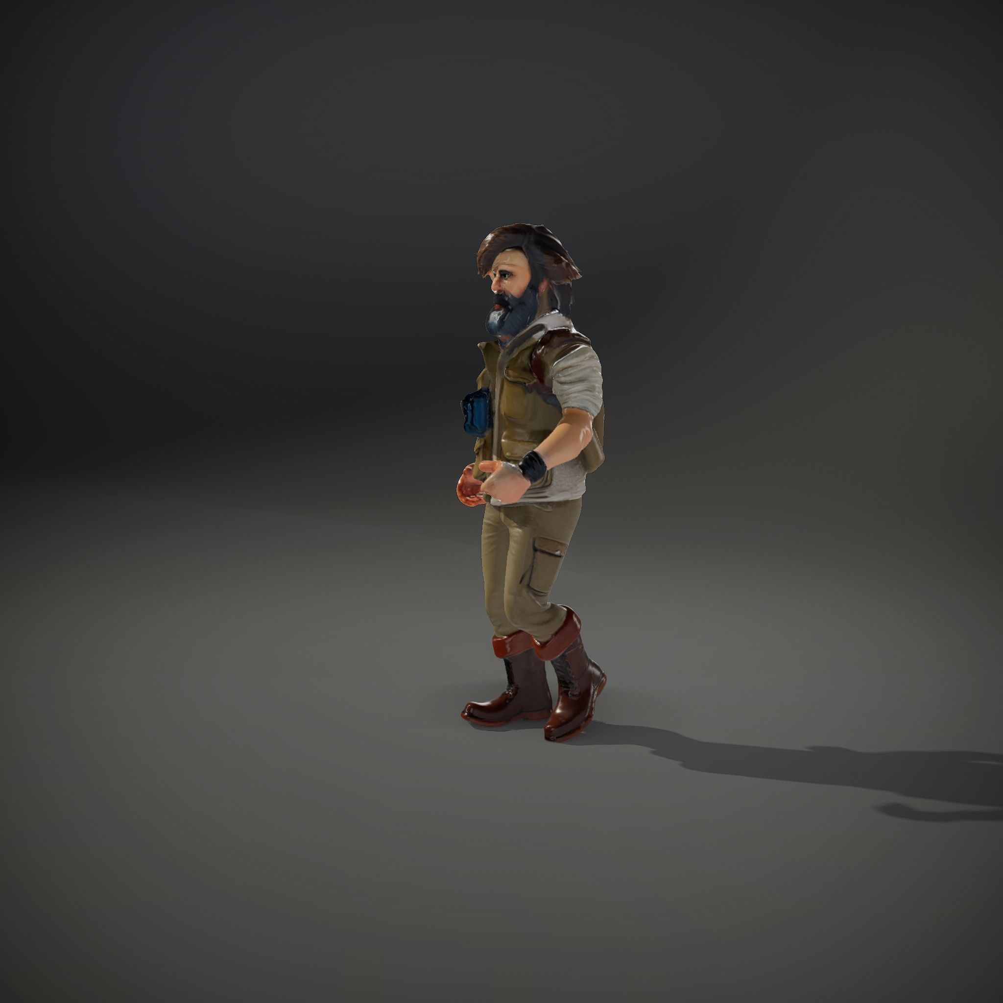 Explorer Character Rigged and Animated D Model with Detailed ... Low-poly 3D model_35