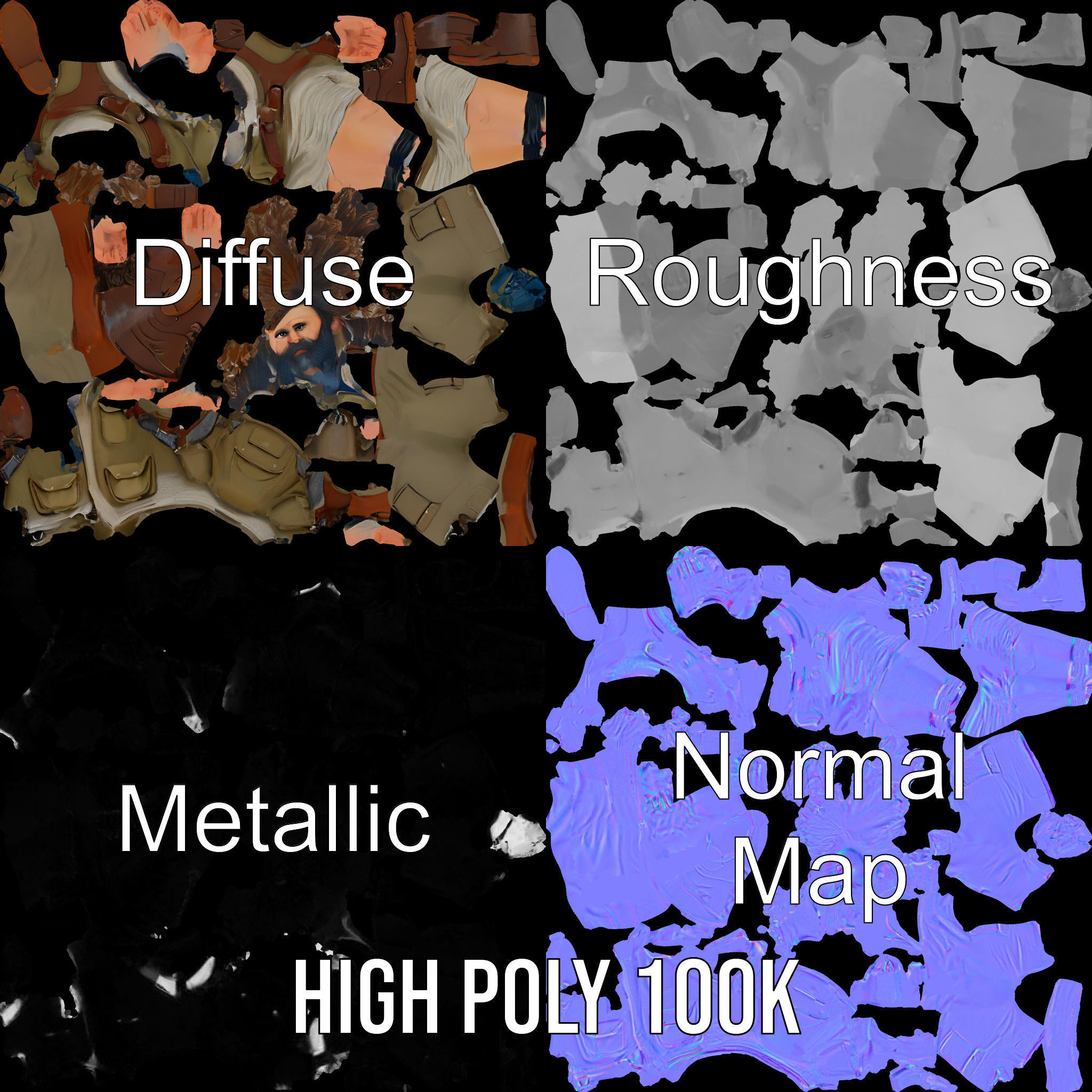 Explorer Character Rigged and Animated D Model with Detailed ... Low-poly 3D model_3