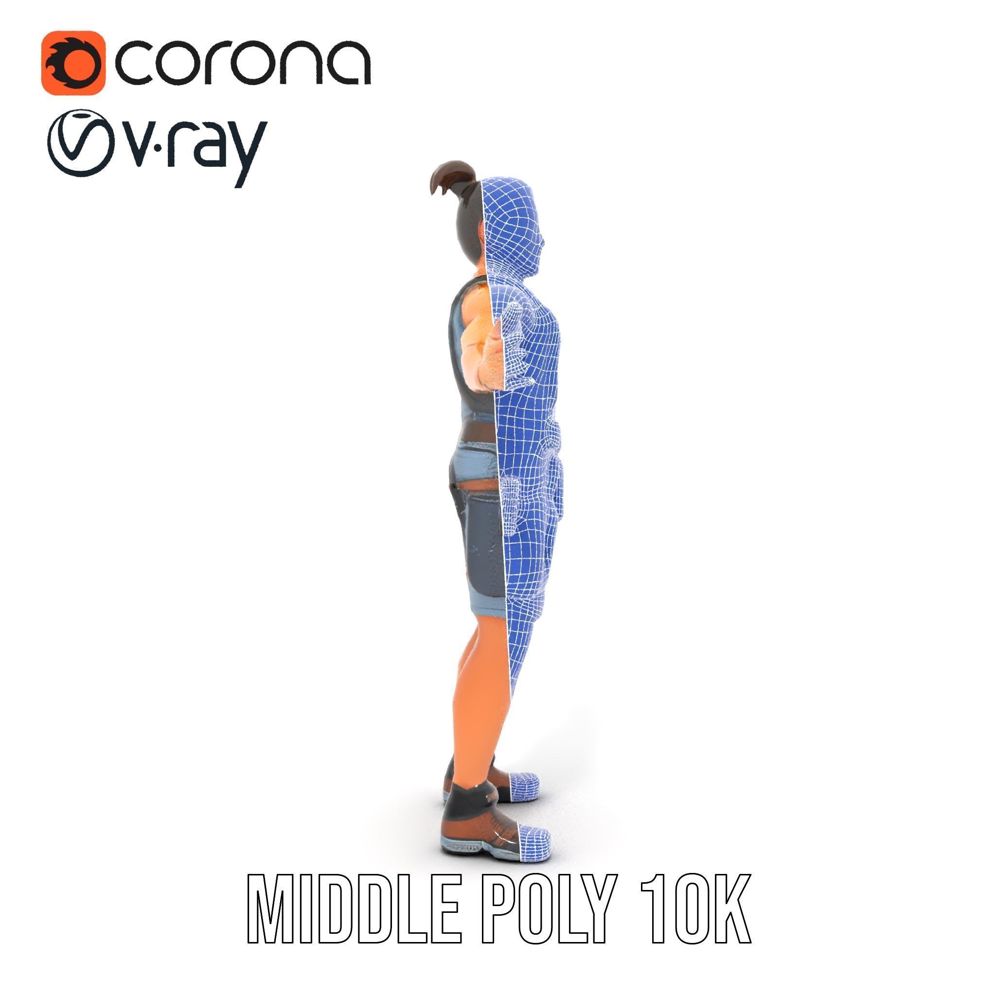 Adventurer Rigged and Animated D Character Model in Adventure... Low-poly 3D model_21